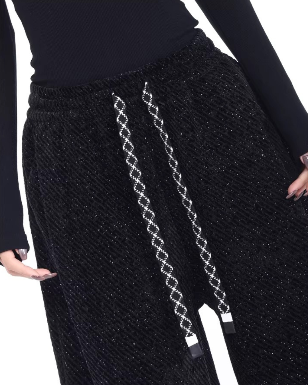 Night Glitter Loose Knit Slacks