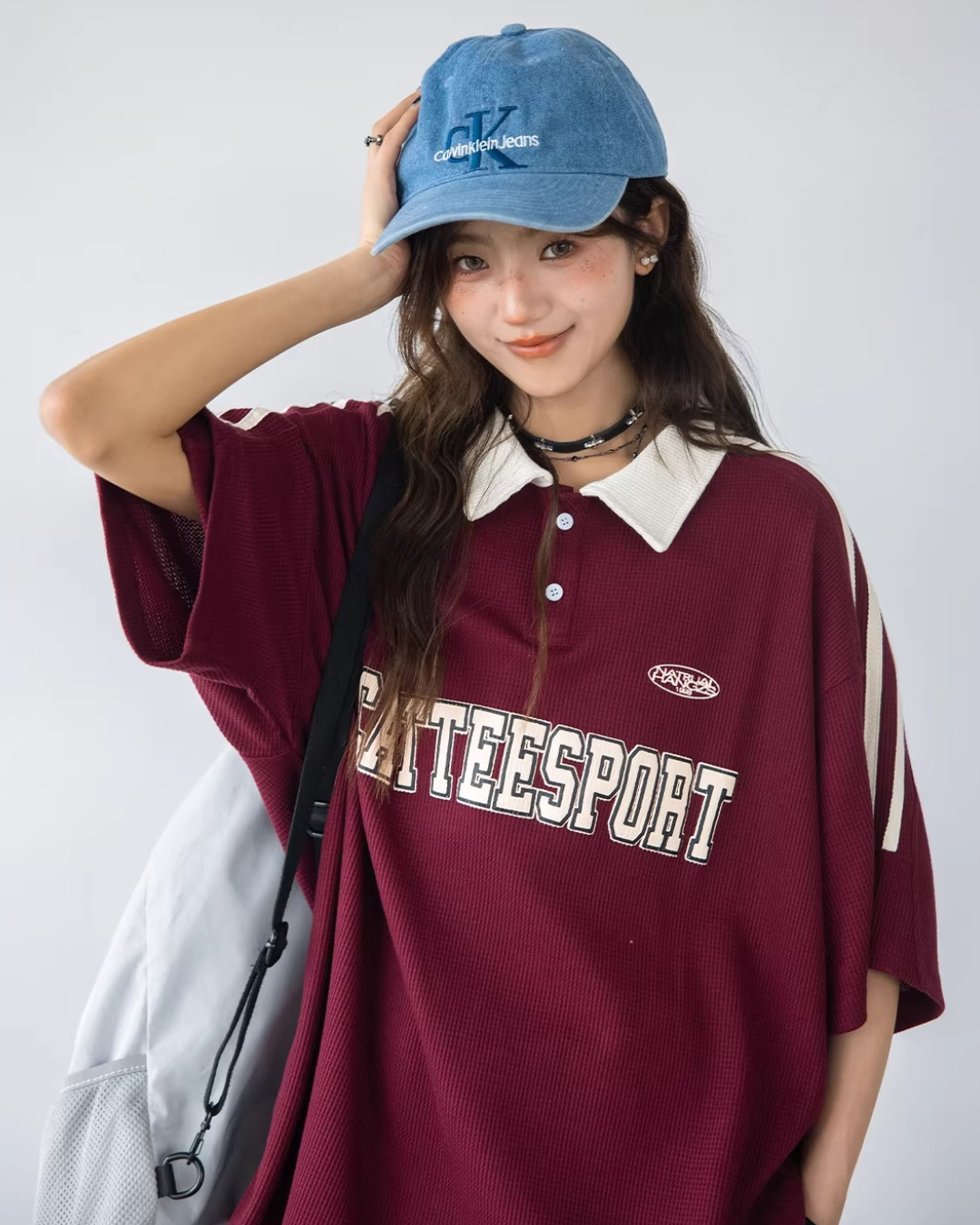 Retro Waffle Stripe Polo