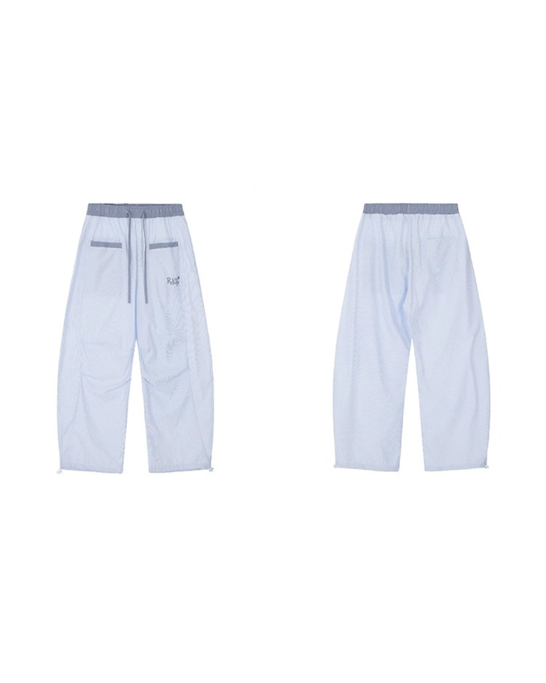 Contrast Trim Check Wide Pants