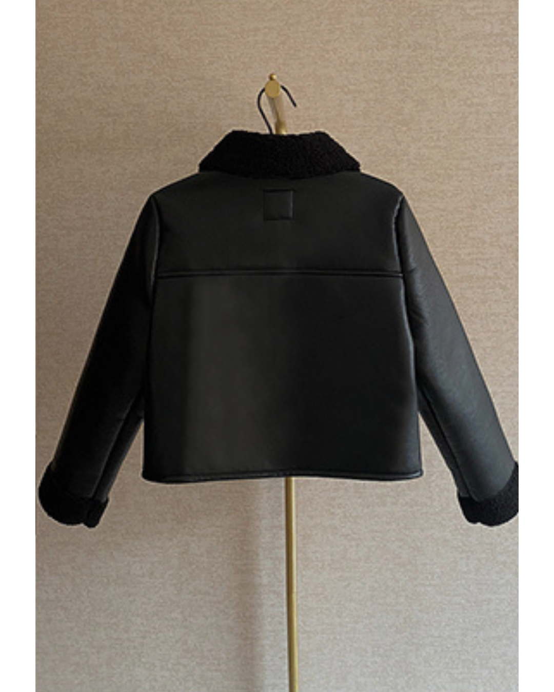 Vegan Leather Black Short Jacket