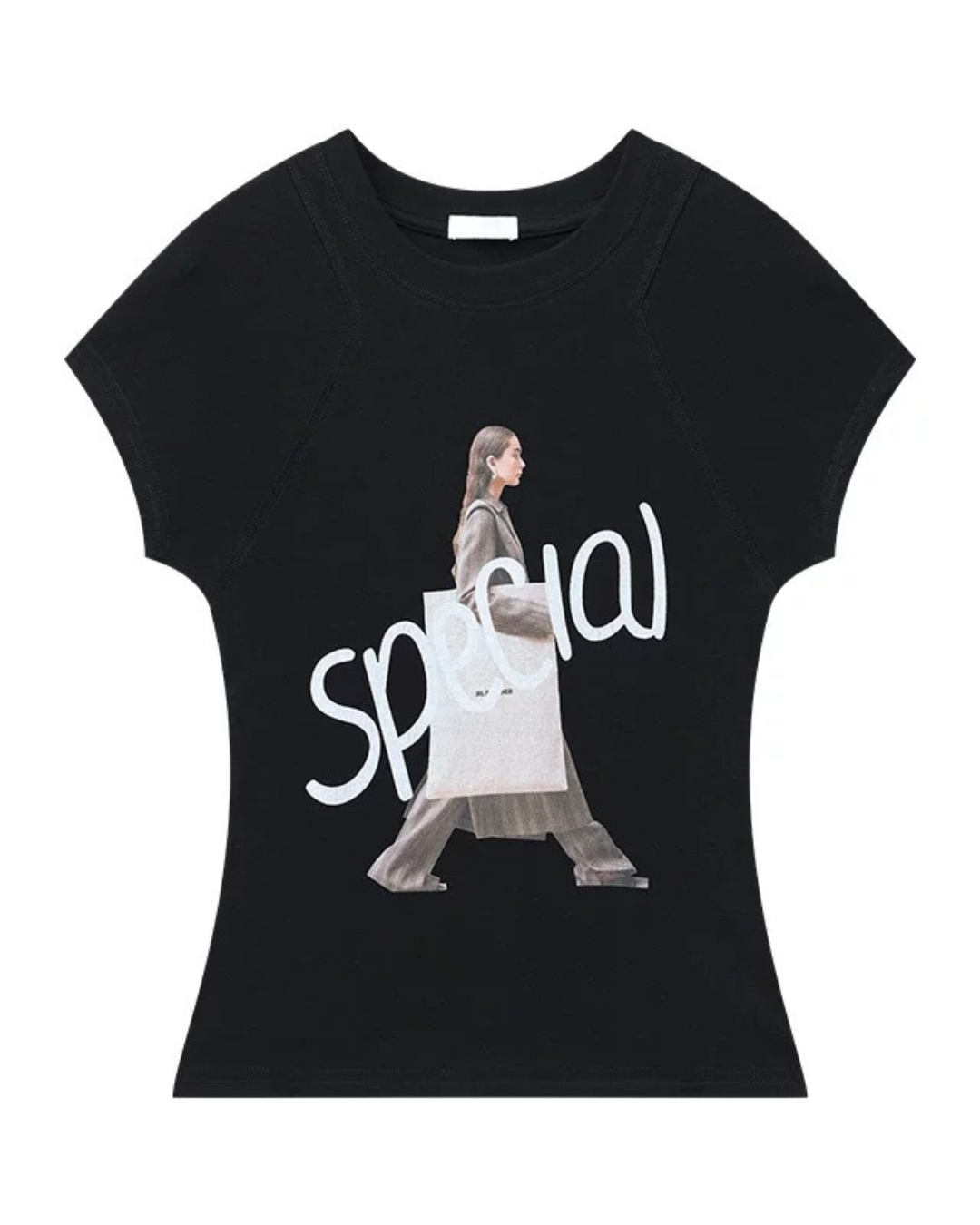 Slogan Graphic Crop Tee