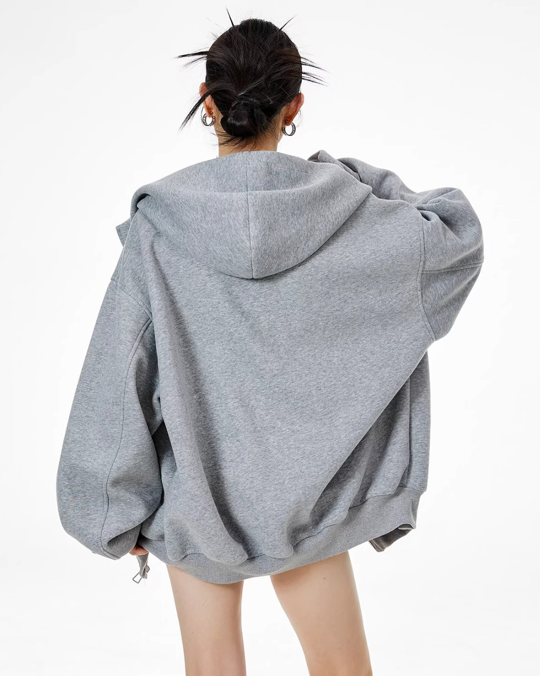 Check Inner Oversized Hoodie