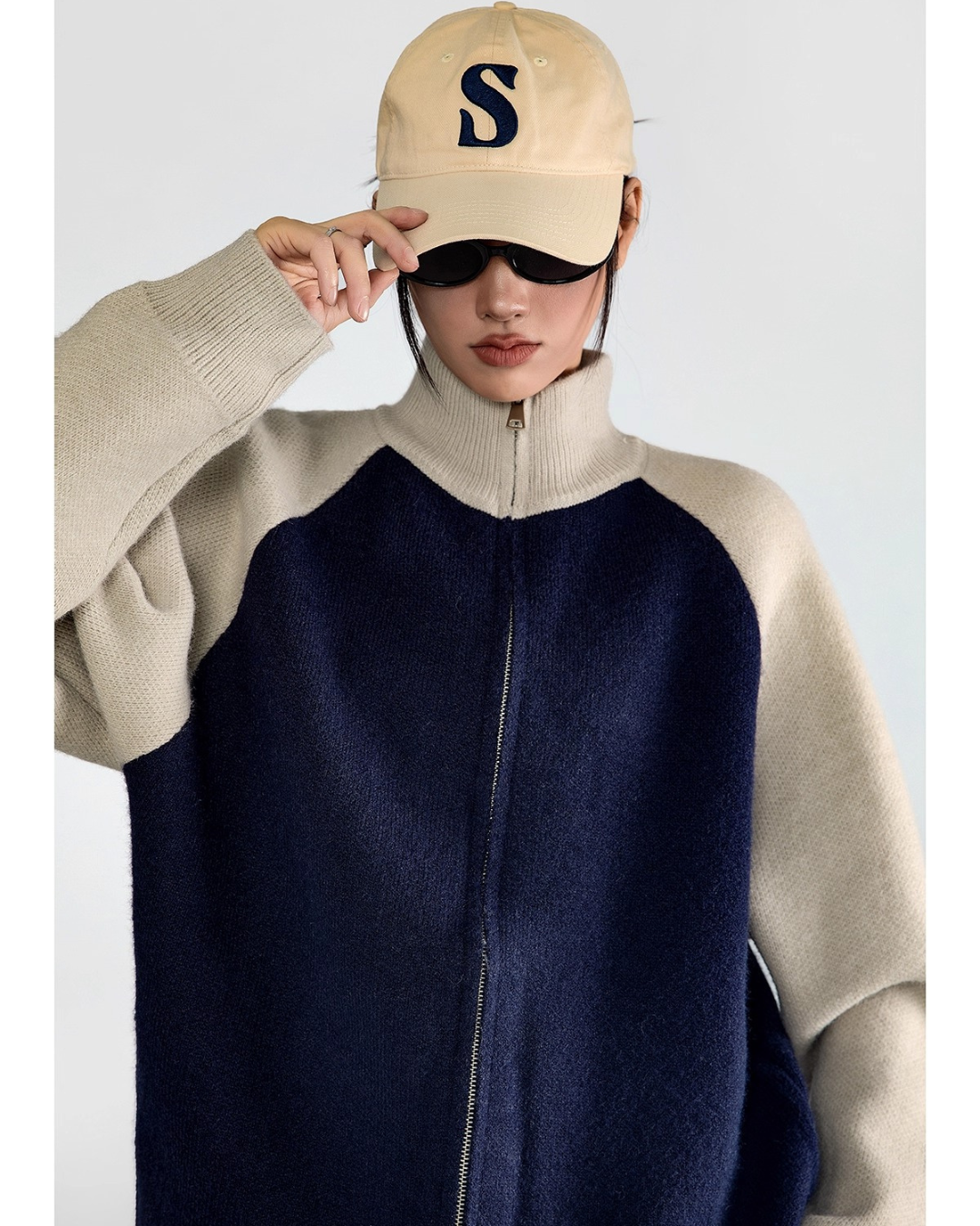 Few Contrast Zip Knit Jacket