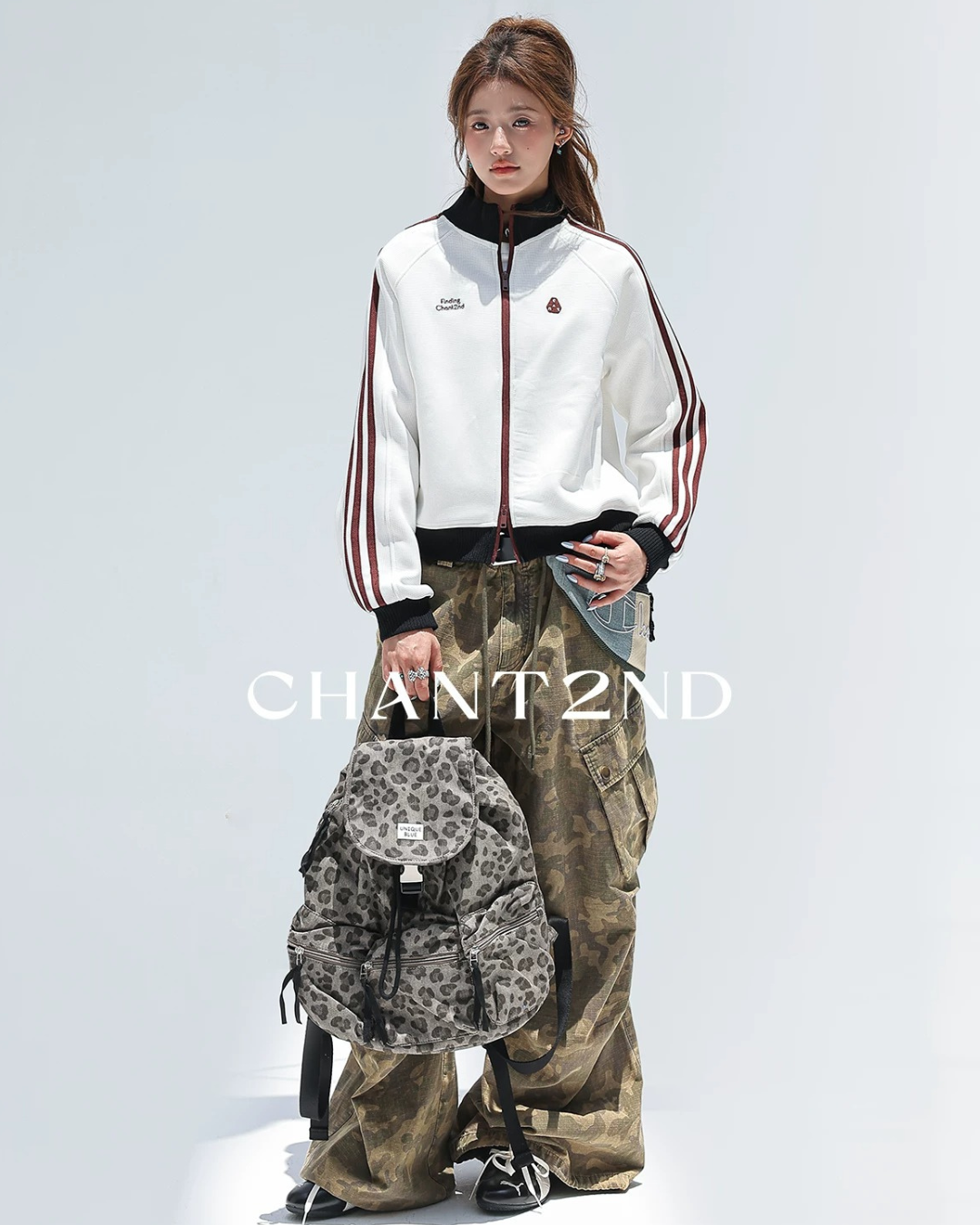Waffle Stripe Track Jacket
