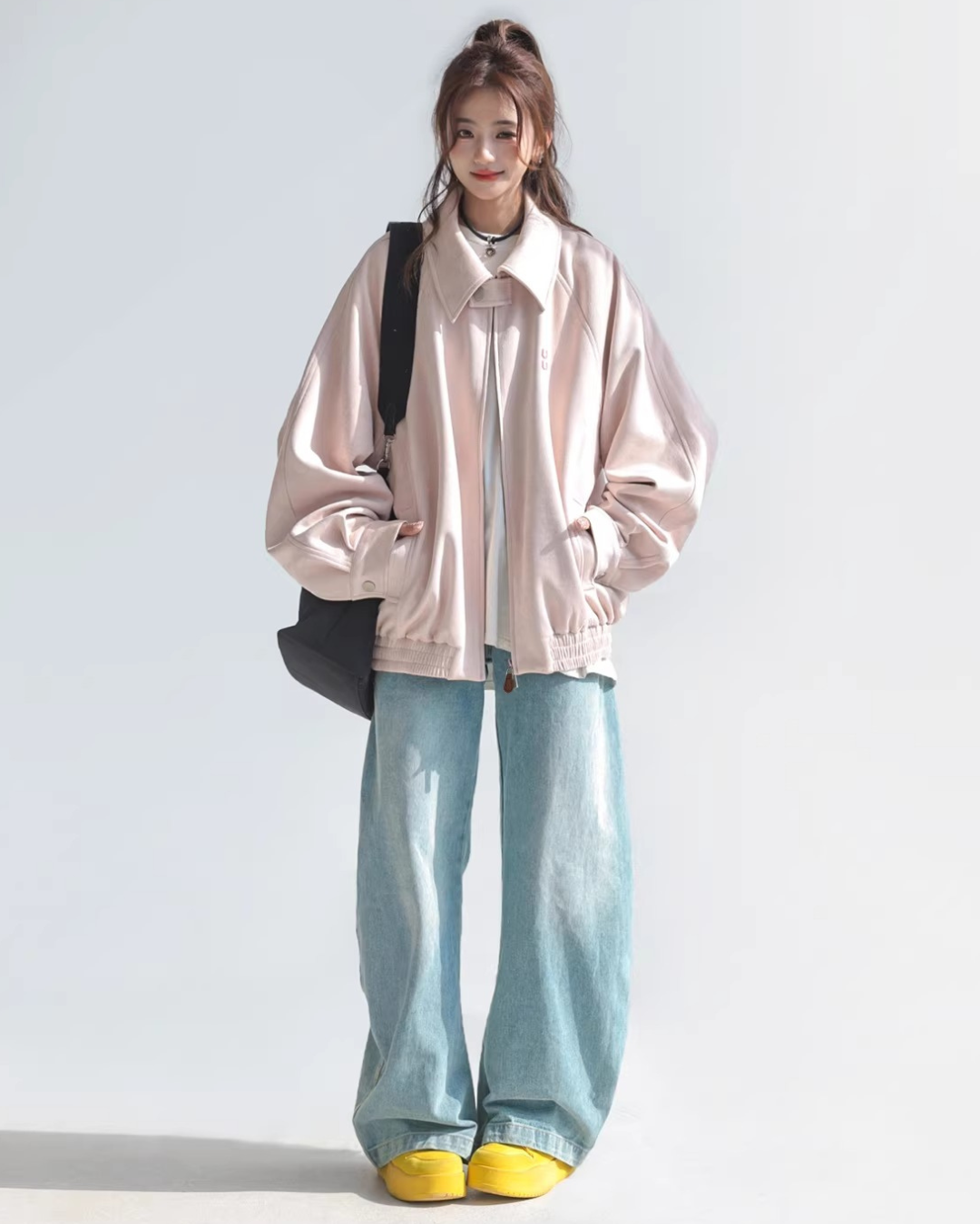 Vintage Suede Touch Bomber Jacket