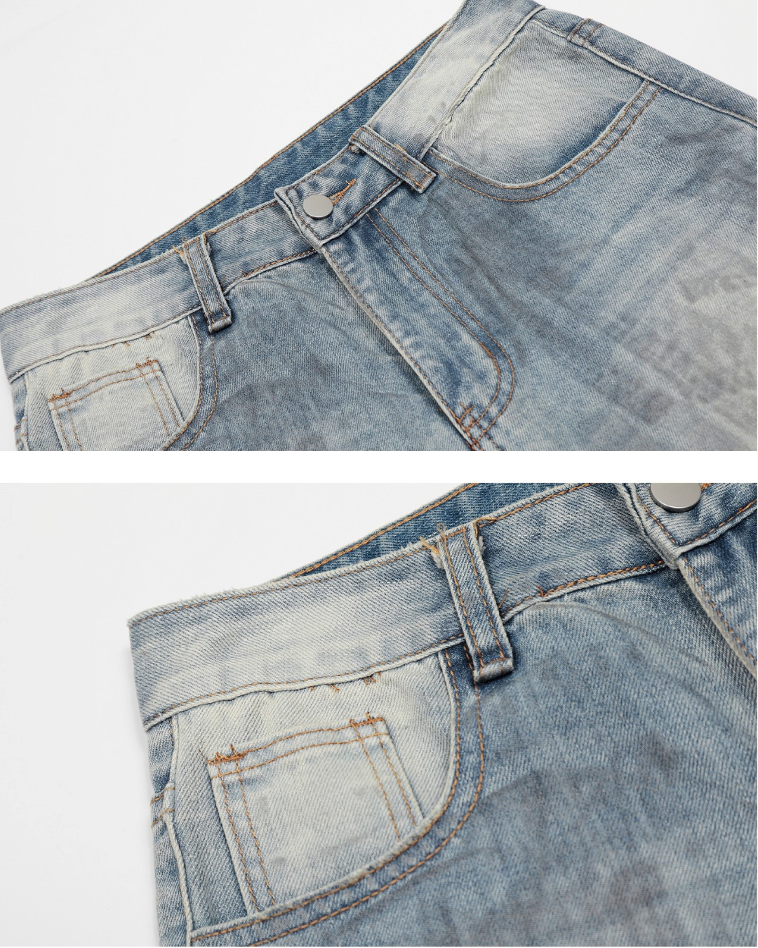 Ripped Wide Denim Pants