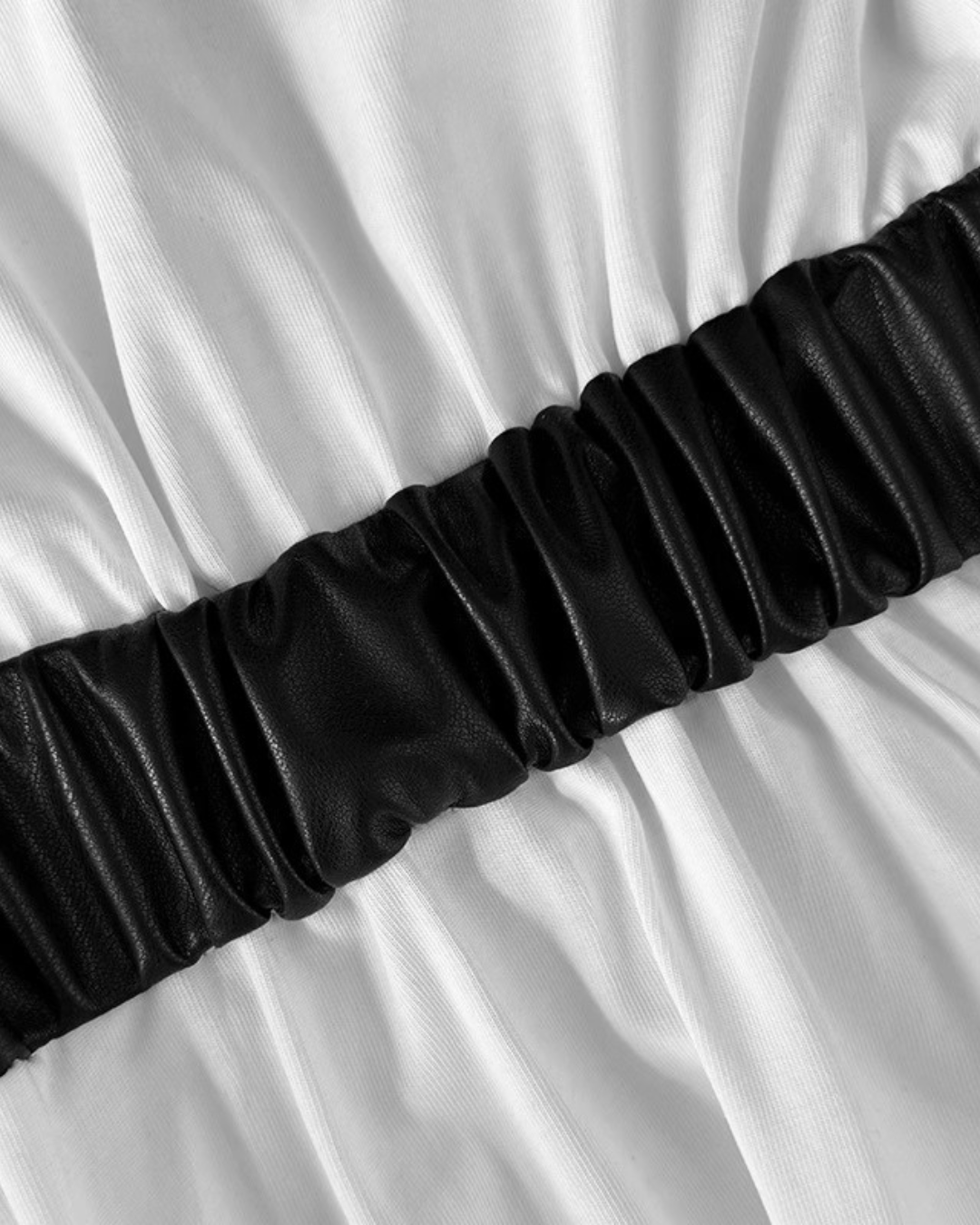 Sporty Leather Long Dress