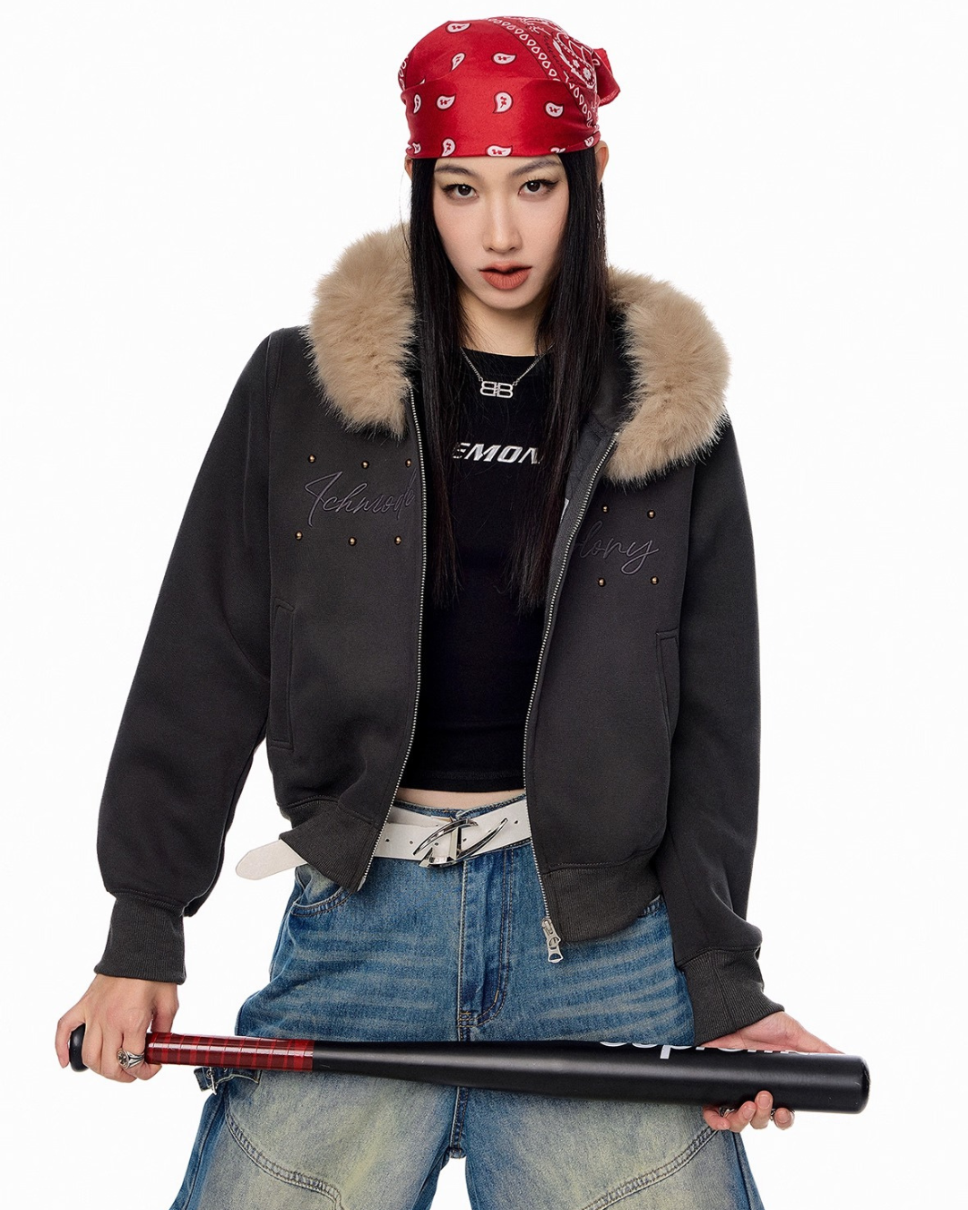 Fur Hood Short Jacket