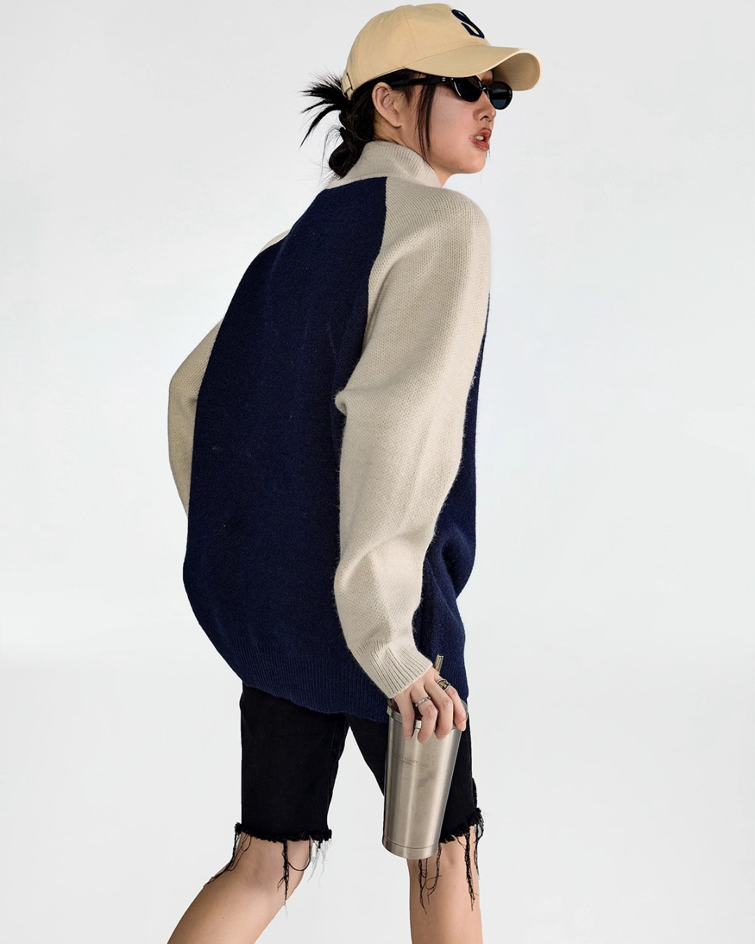 Few Contrast Zip Knit Jacket