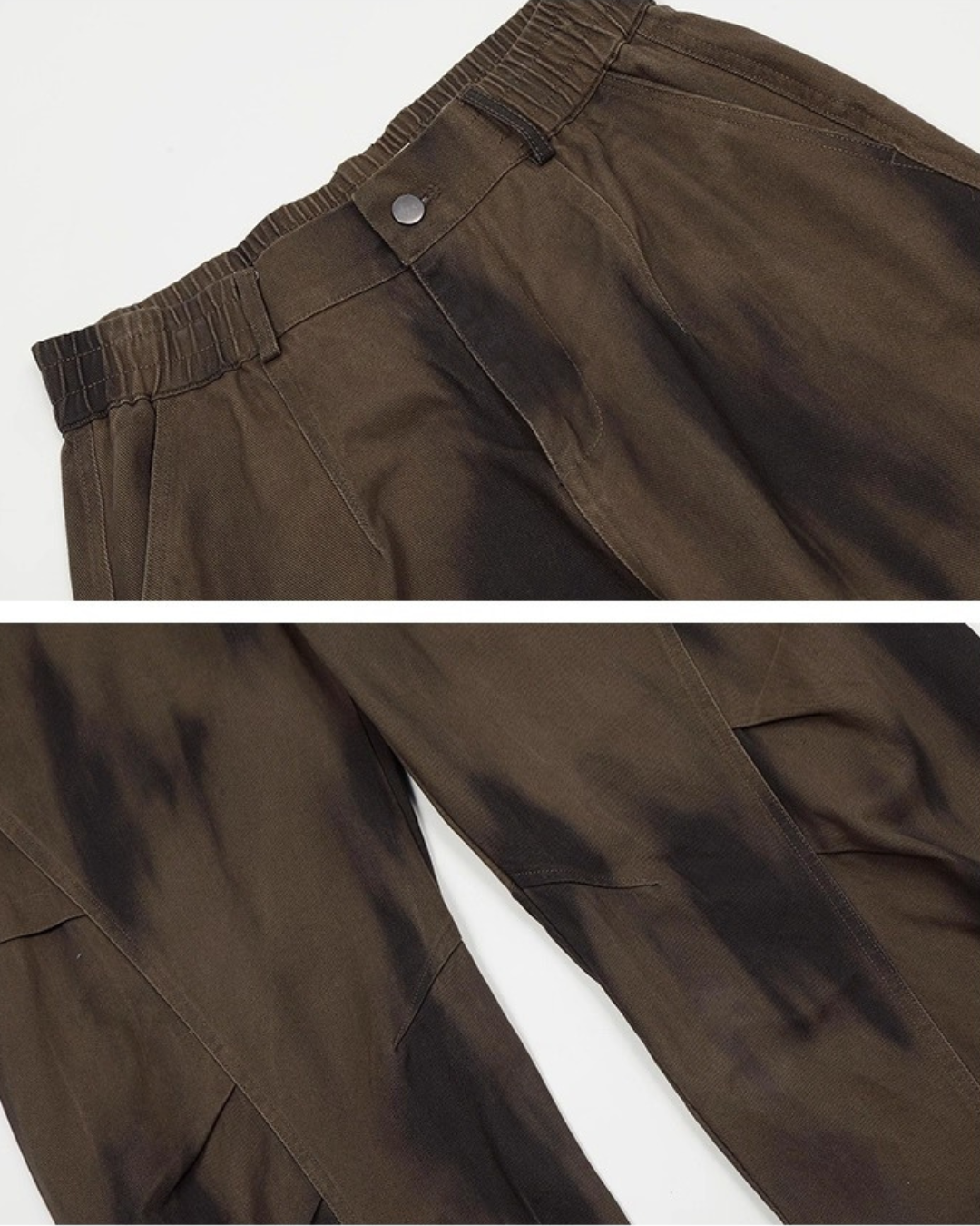 Distressed Effect Baggy Trousers