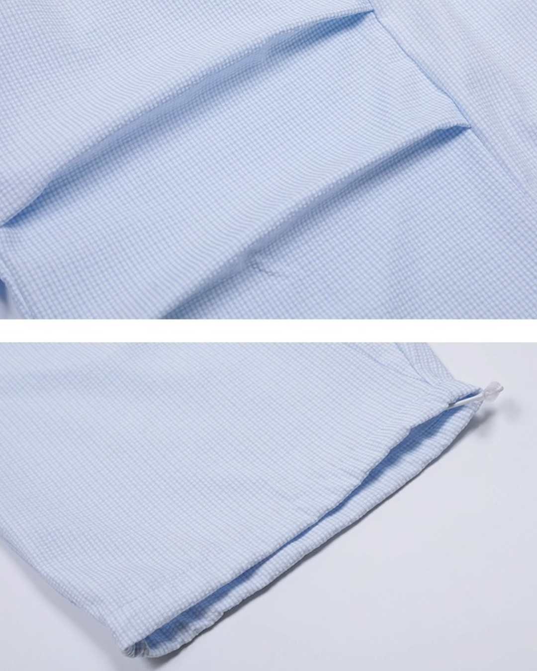 Contrast Trim Check Wide Pants