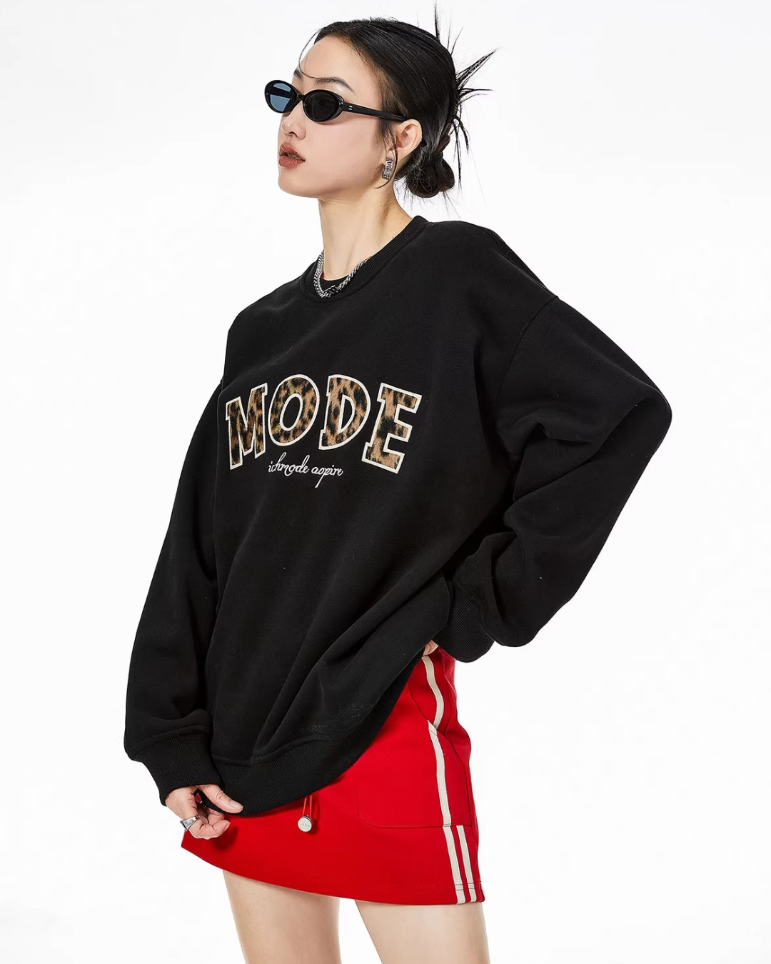 Animal Print Graphic Pullover