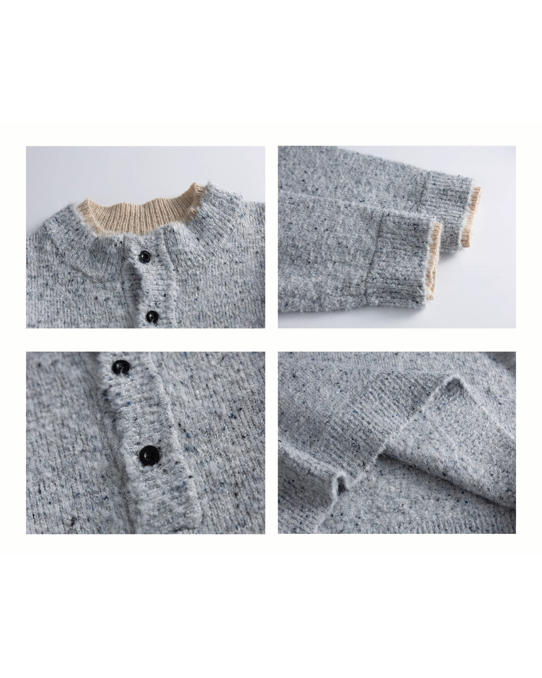 Speckled Henley Knit