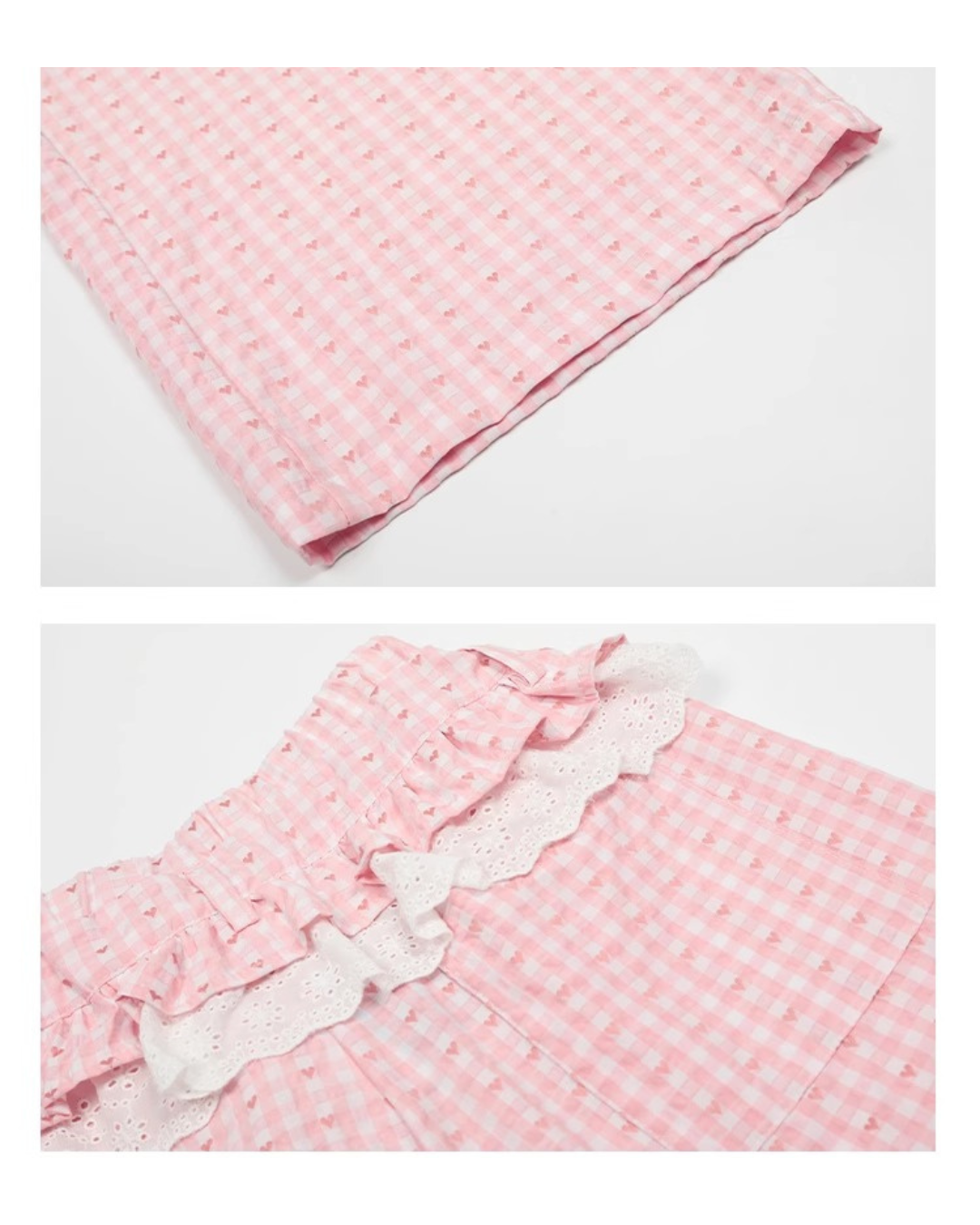 Sweet Check Frill Pants