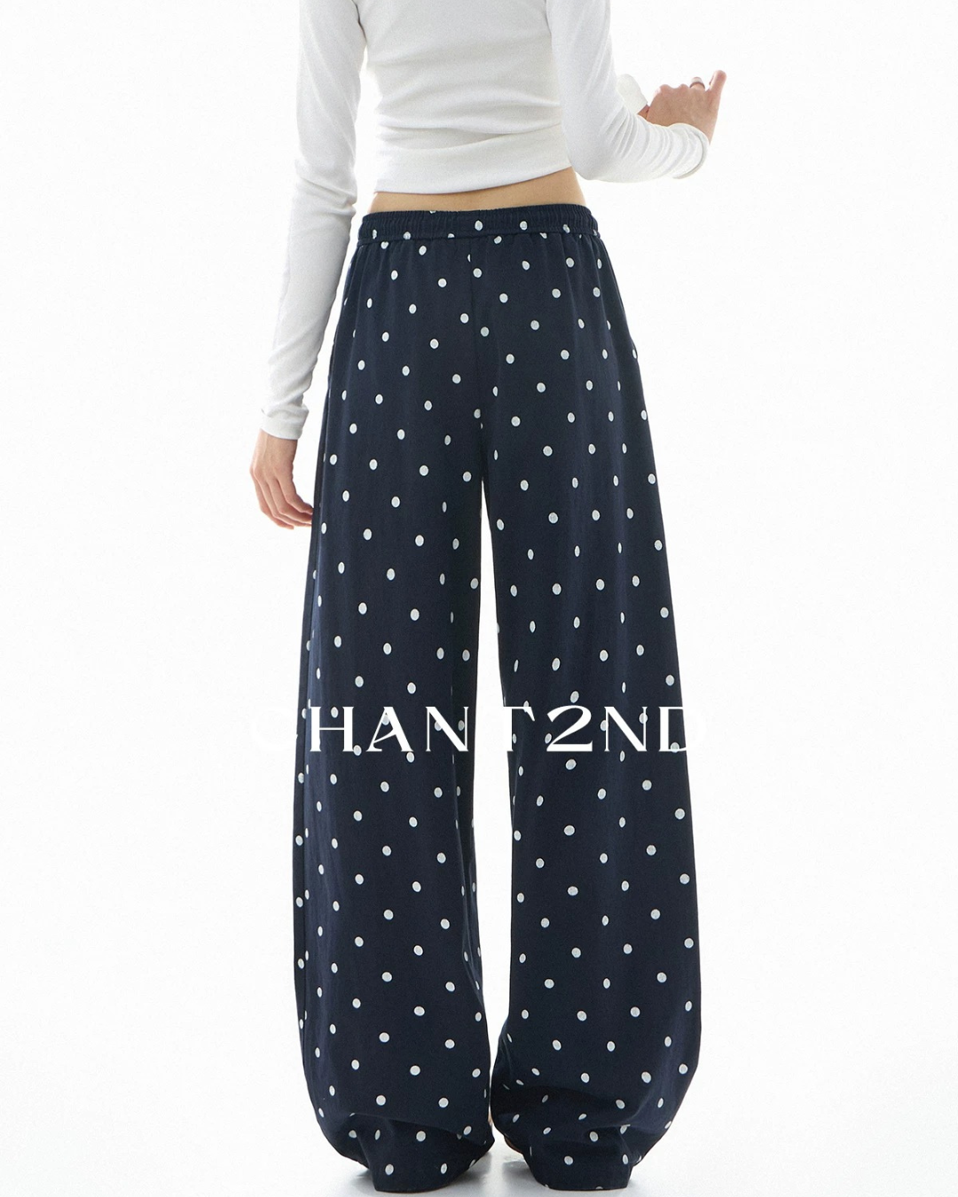 Polka Dot Drawstring Trousers