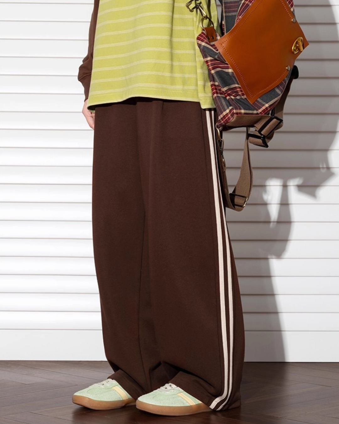 Double Line Track Wide Pants