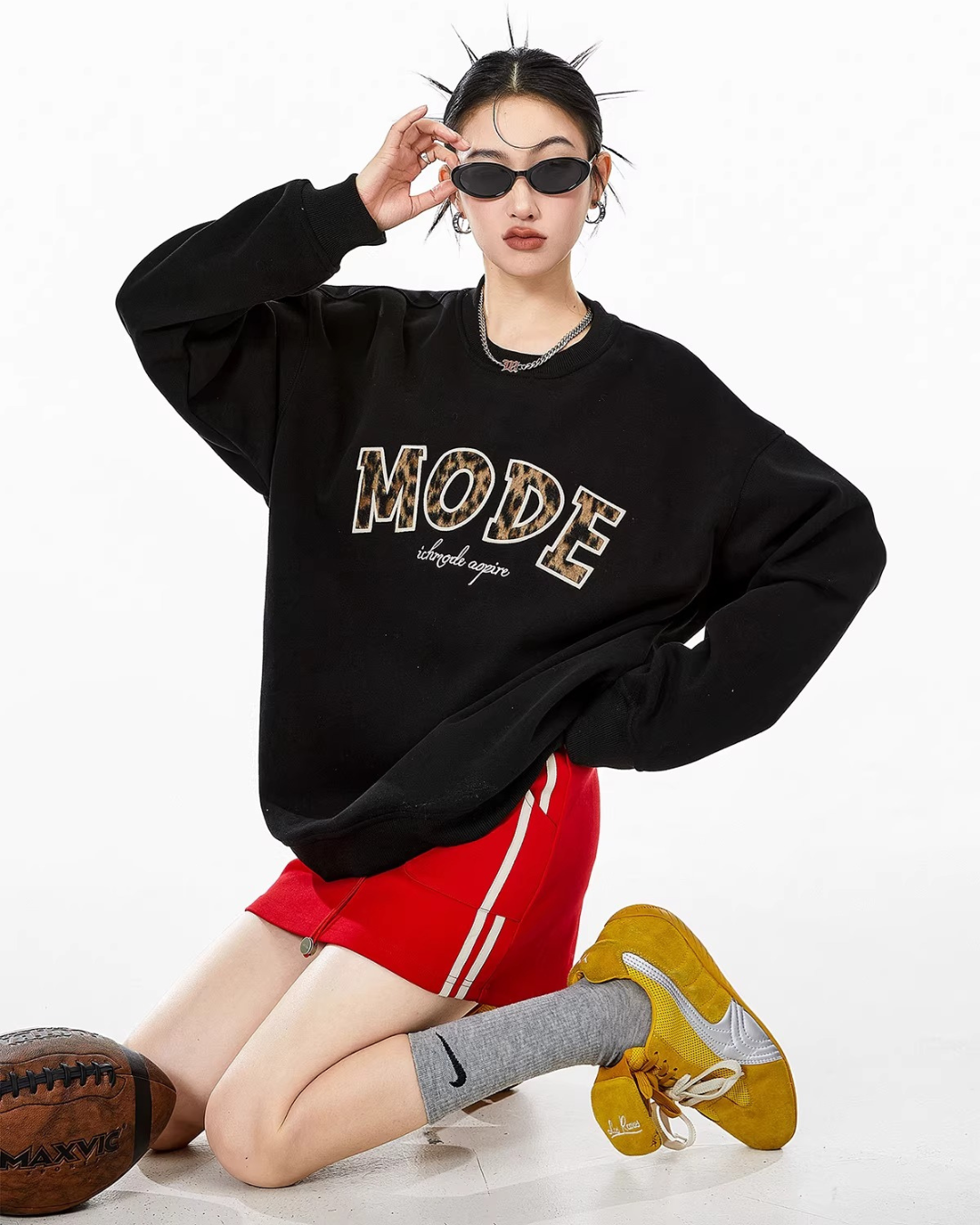 Animal Print Graphic Pullover