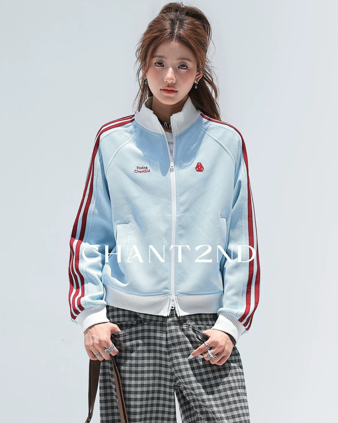 Waffle Stripe Track Jacket