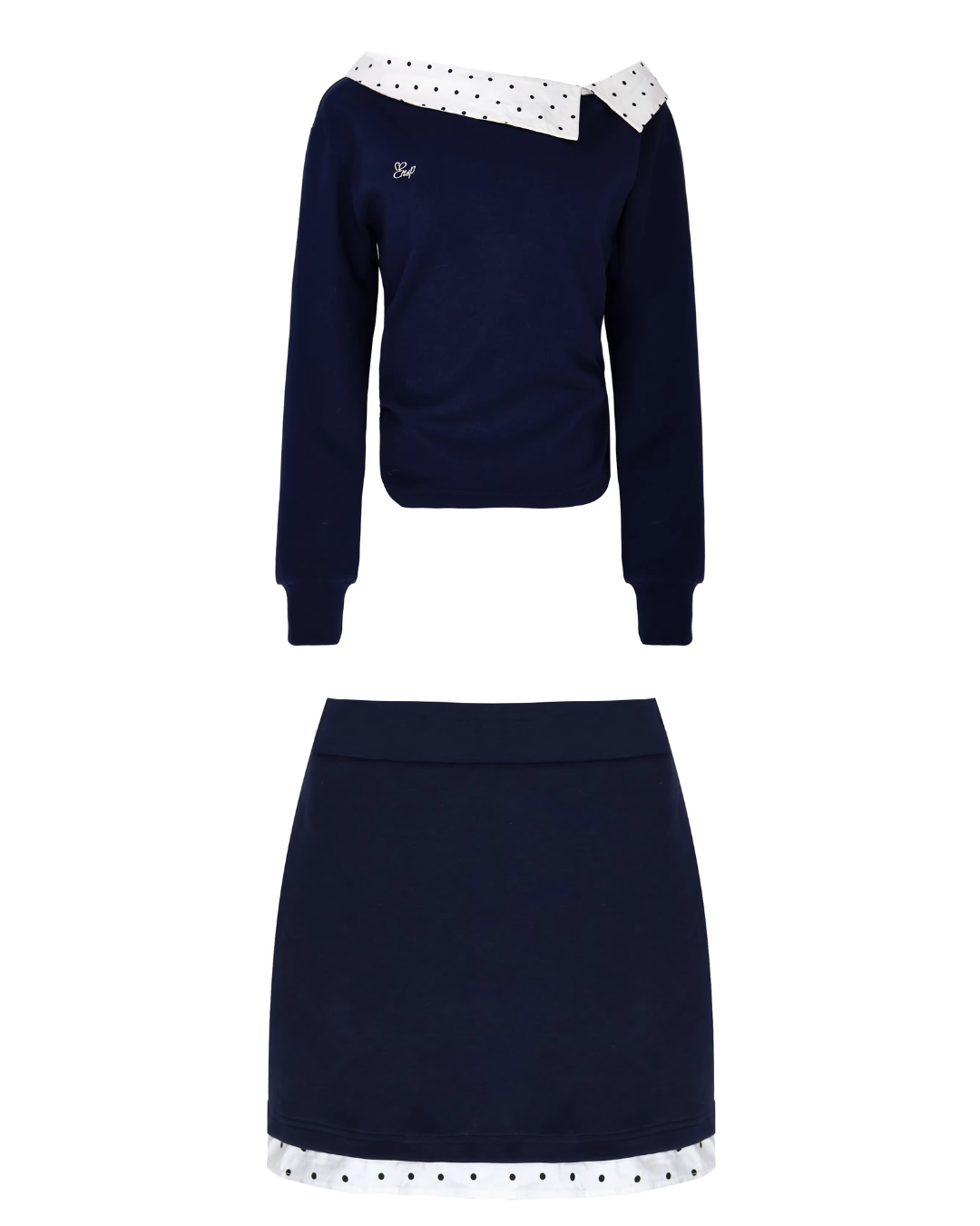 Dot Point Off-shoulder Set-up