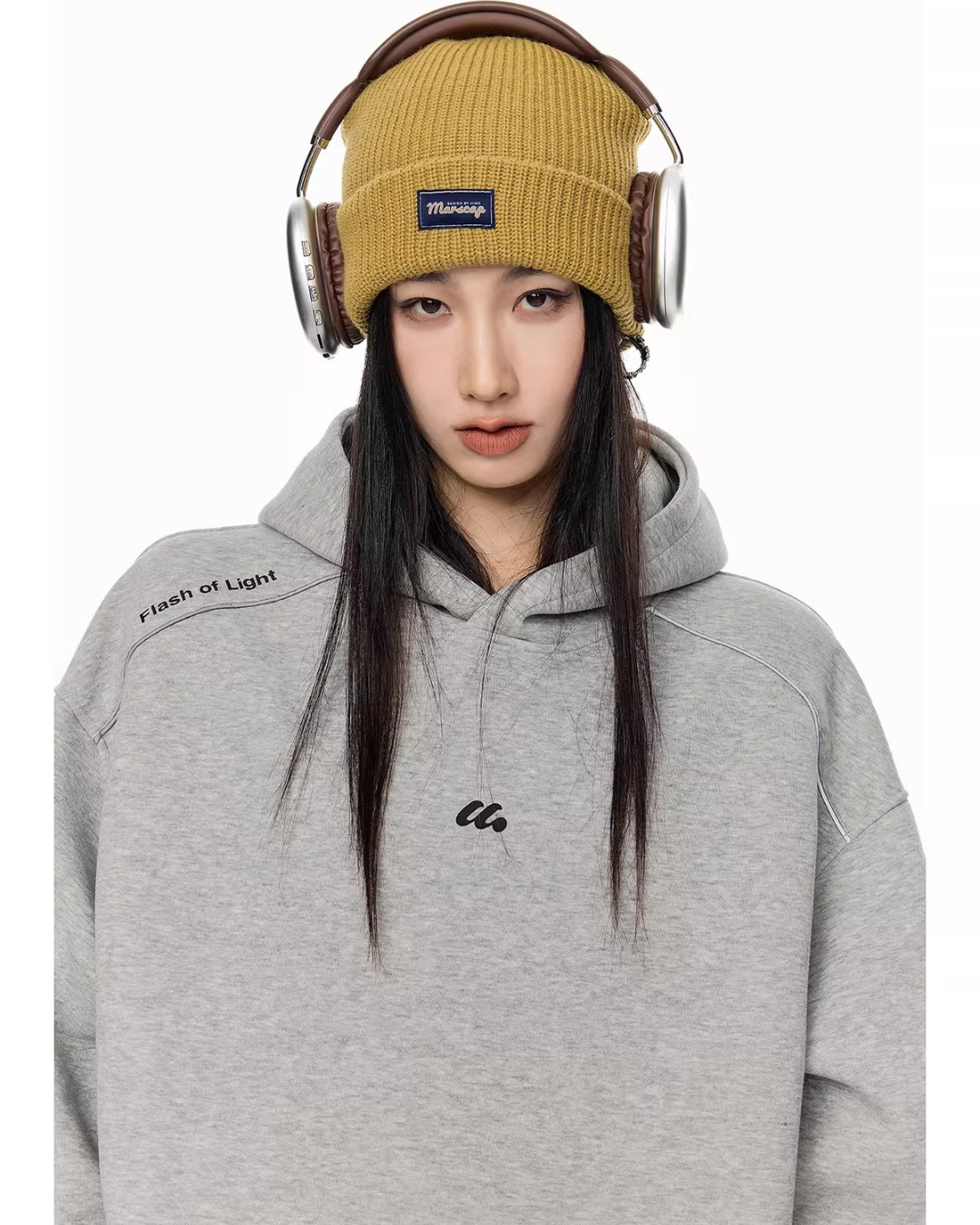 Flash Curve Piping Hoodie