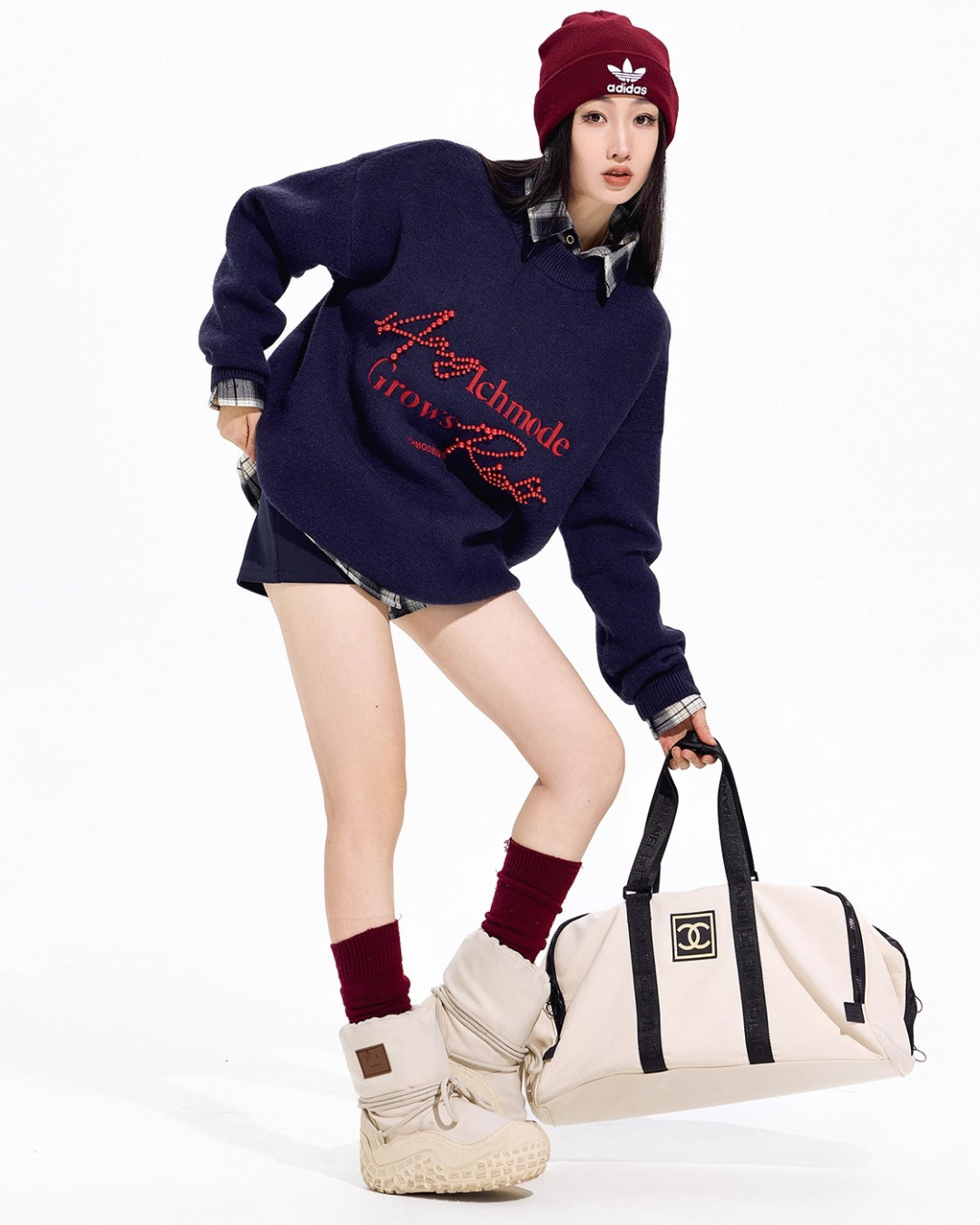 Pearl Letter Knit Sweater