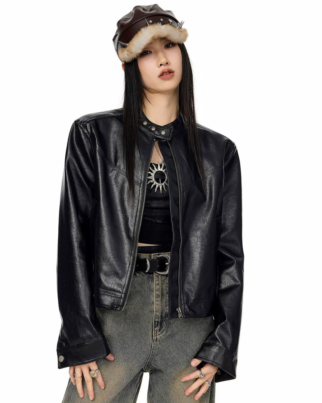 Moto Snap Collar Jacket