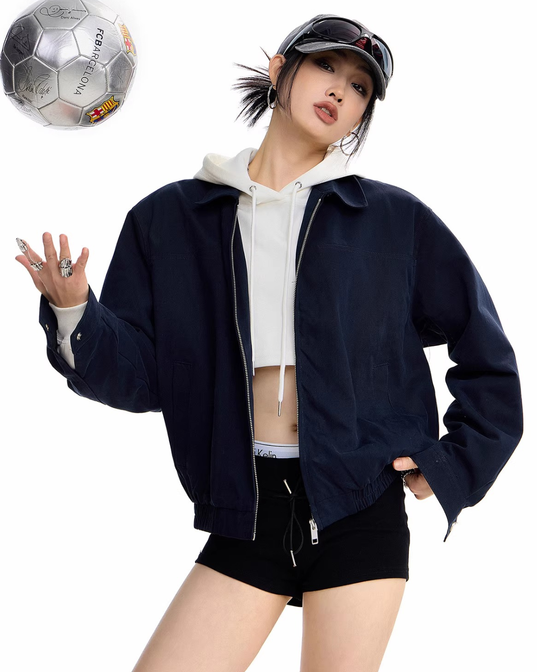 Oversized Harrington Jacket