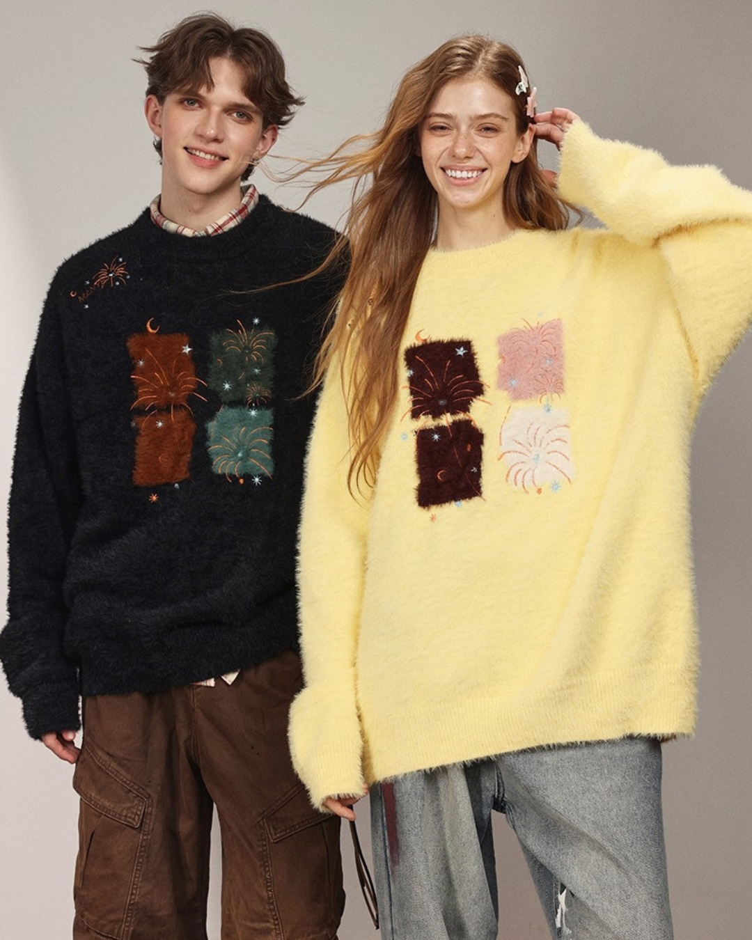 Firework Patch Knit Sweater