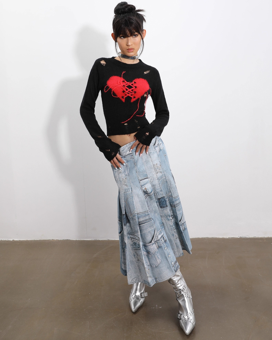 Broken Heart Knit Top