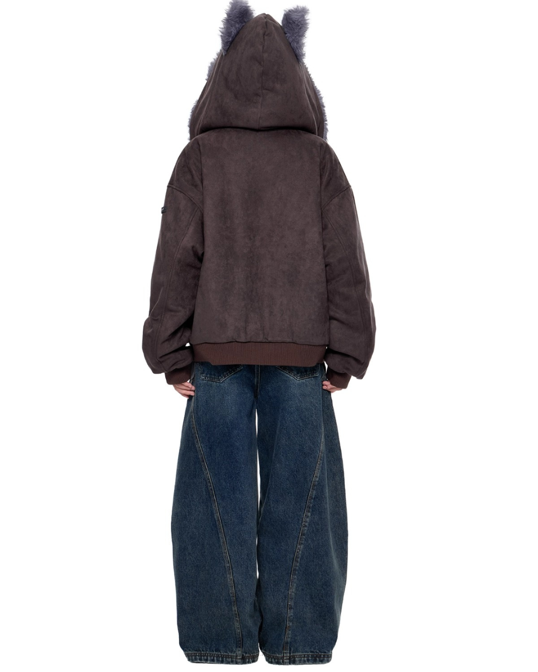 Faux Fur Suede Zip Jacket