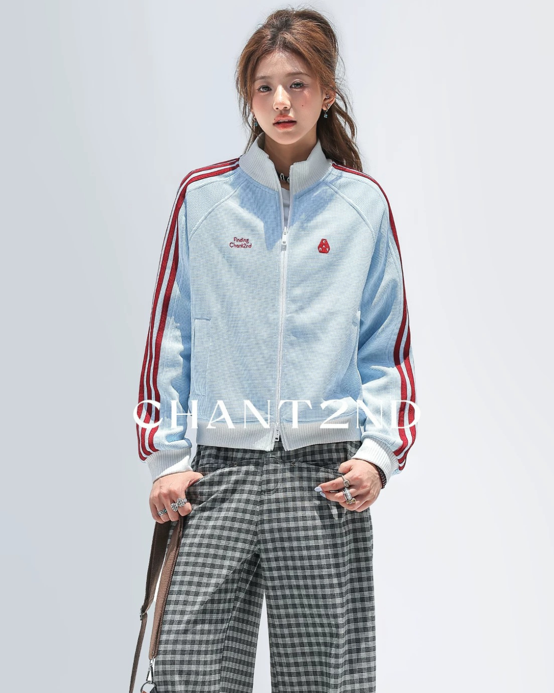 Waffle Stripe Track Jacket