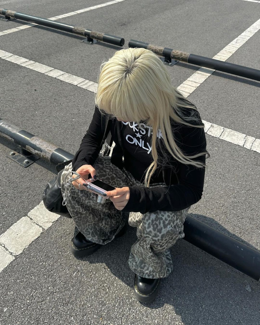 Wide-Fit Leopard Jeans