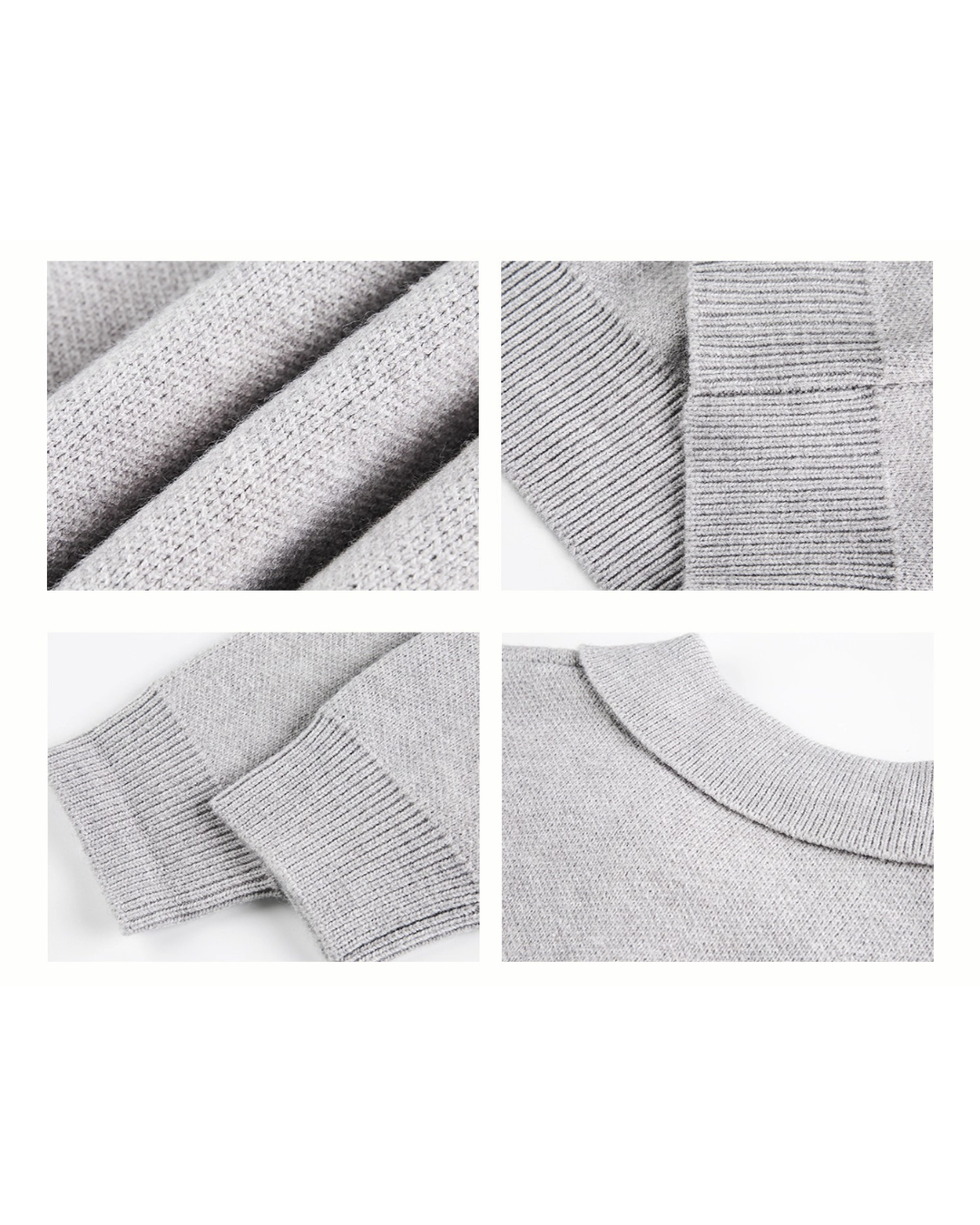 Open Collar Knit Pullover