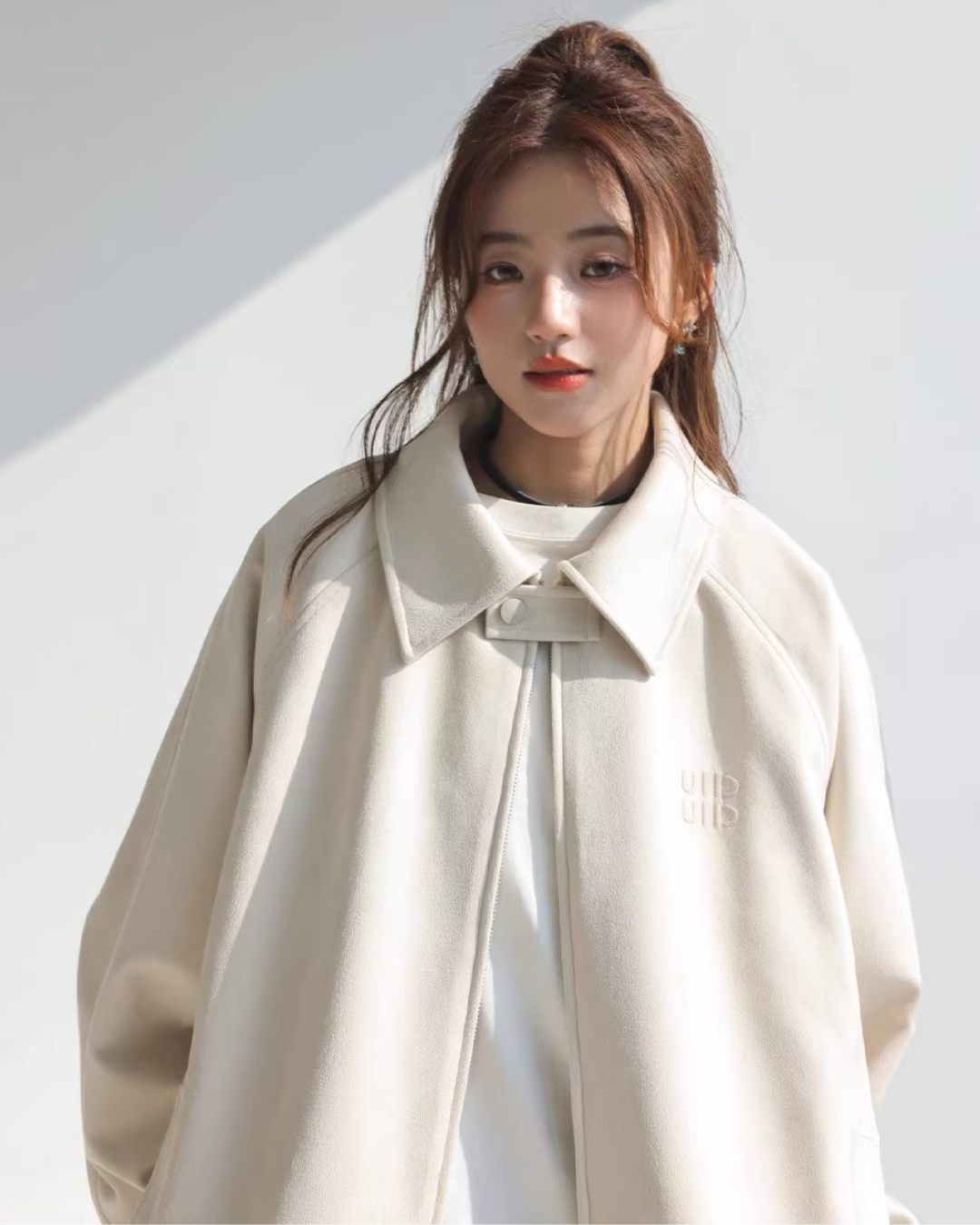 Vintage Suede Touch Bomber Jacket