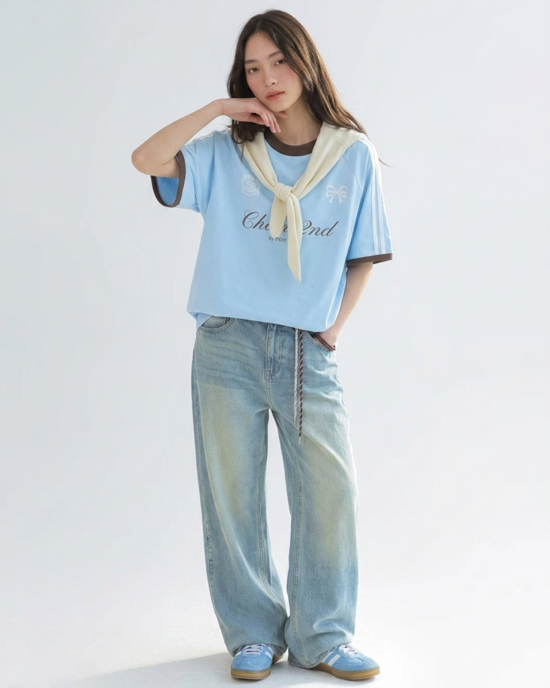 Bow Script Sporty Color Tee