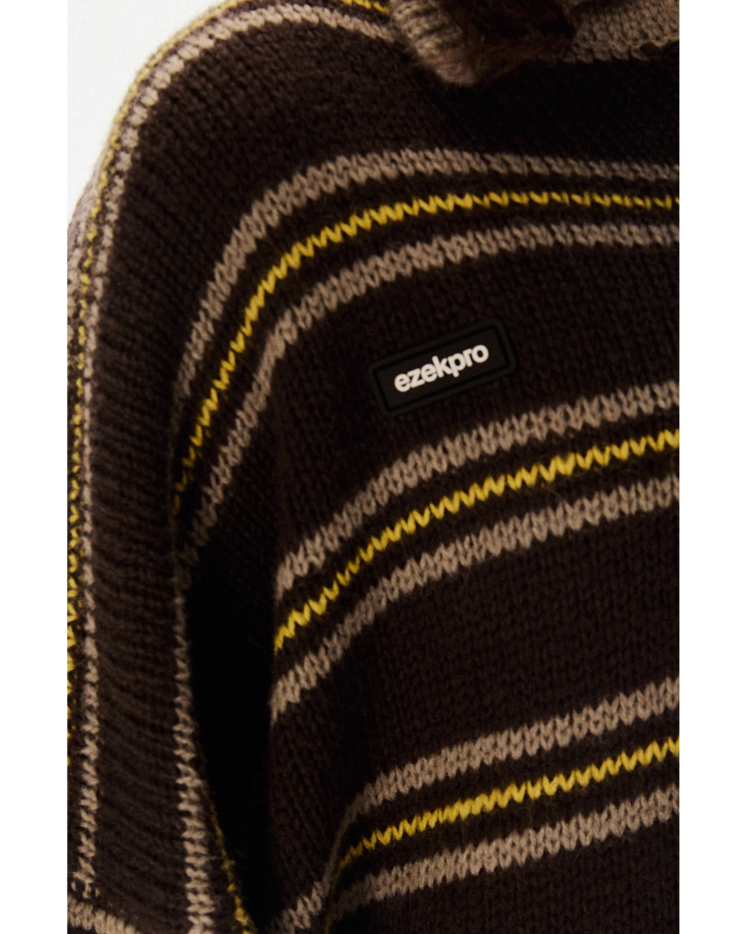 Stripe Knit Polo Sweater