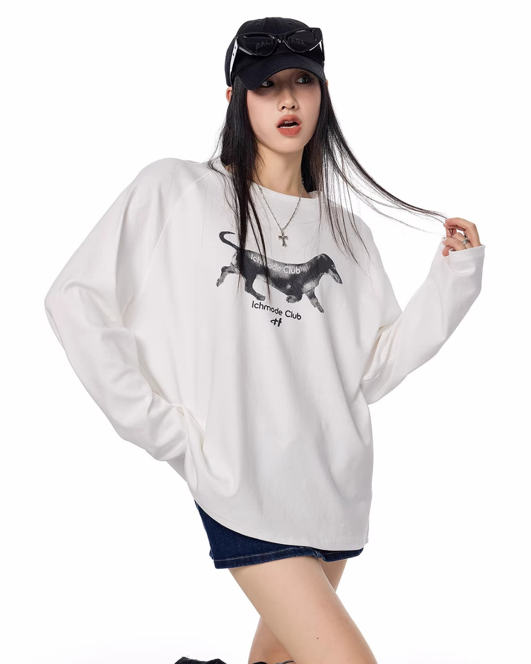 Dog Graphic Long Sleeve Tee