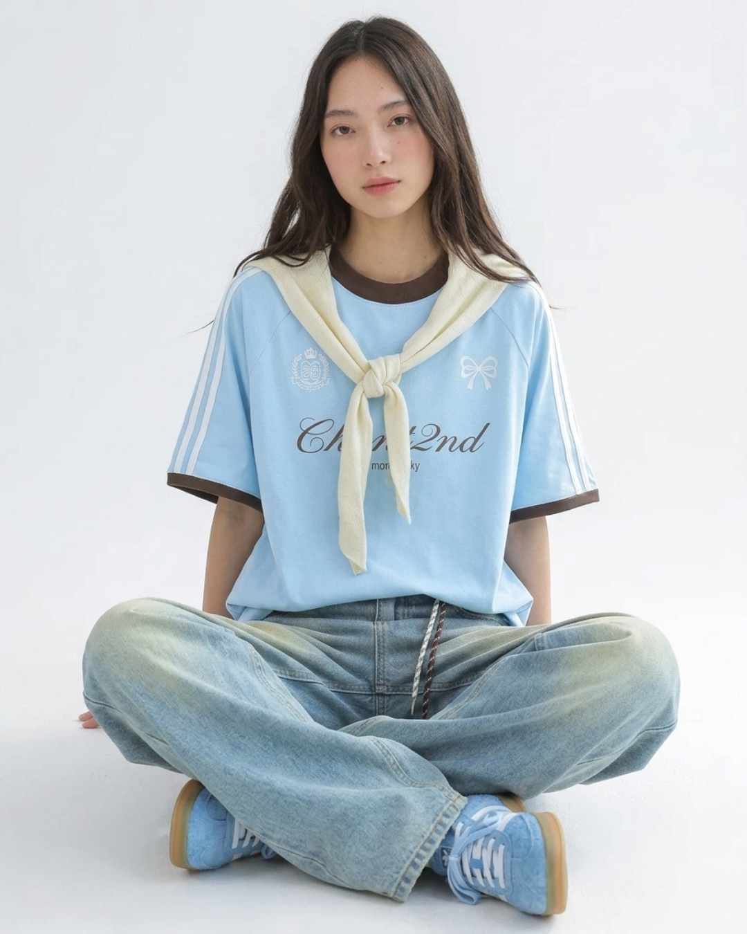 Bow Script Sporty Color Tee