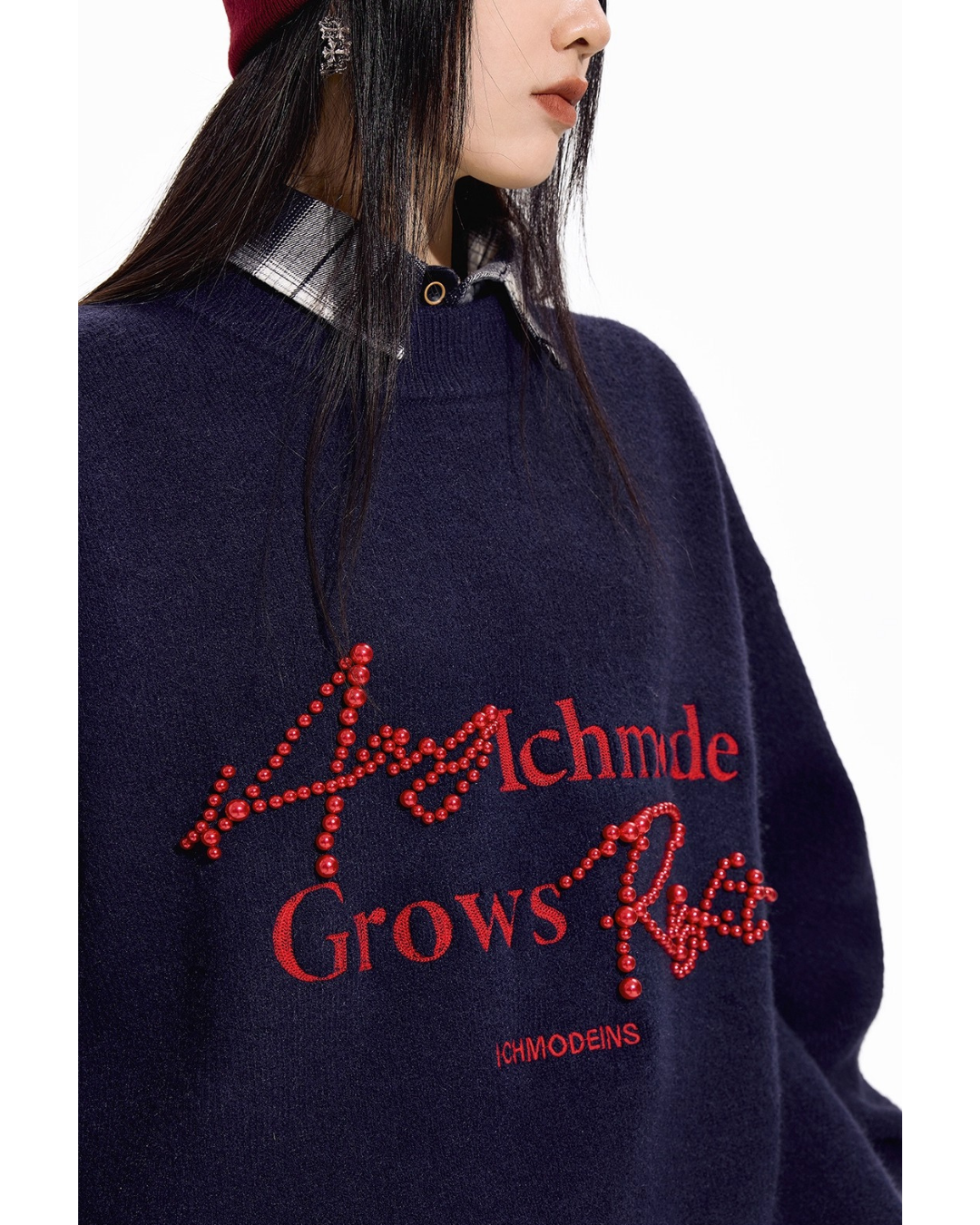 Pearl Letter Knit Sweater