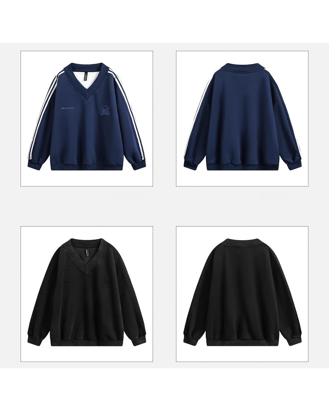 Varsity Loose V-Neck Sweat