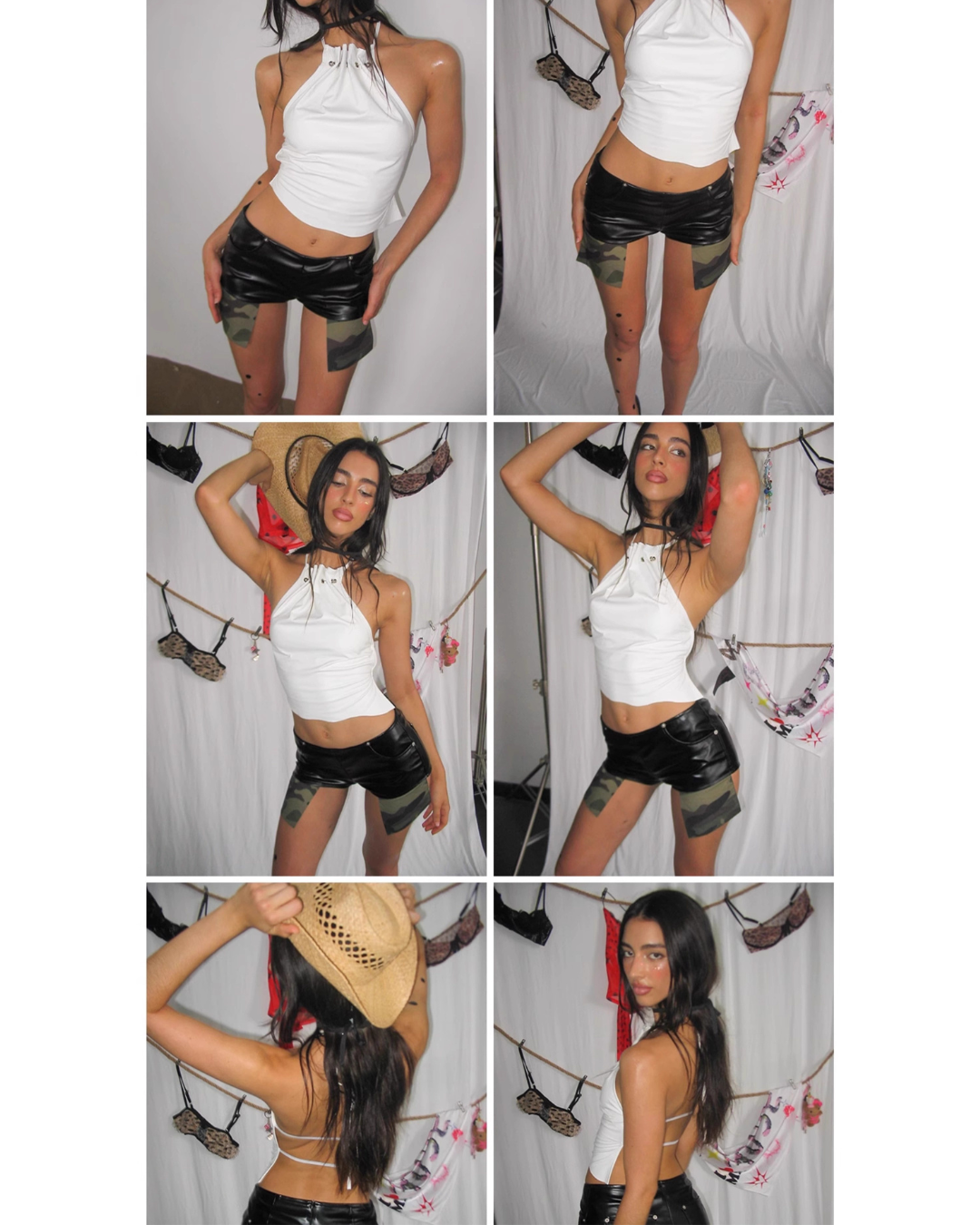 Hot Camo Girl Leather Shorts