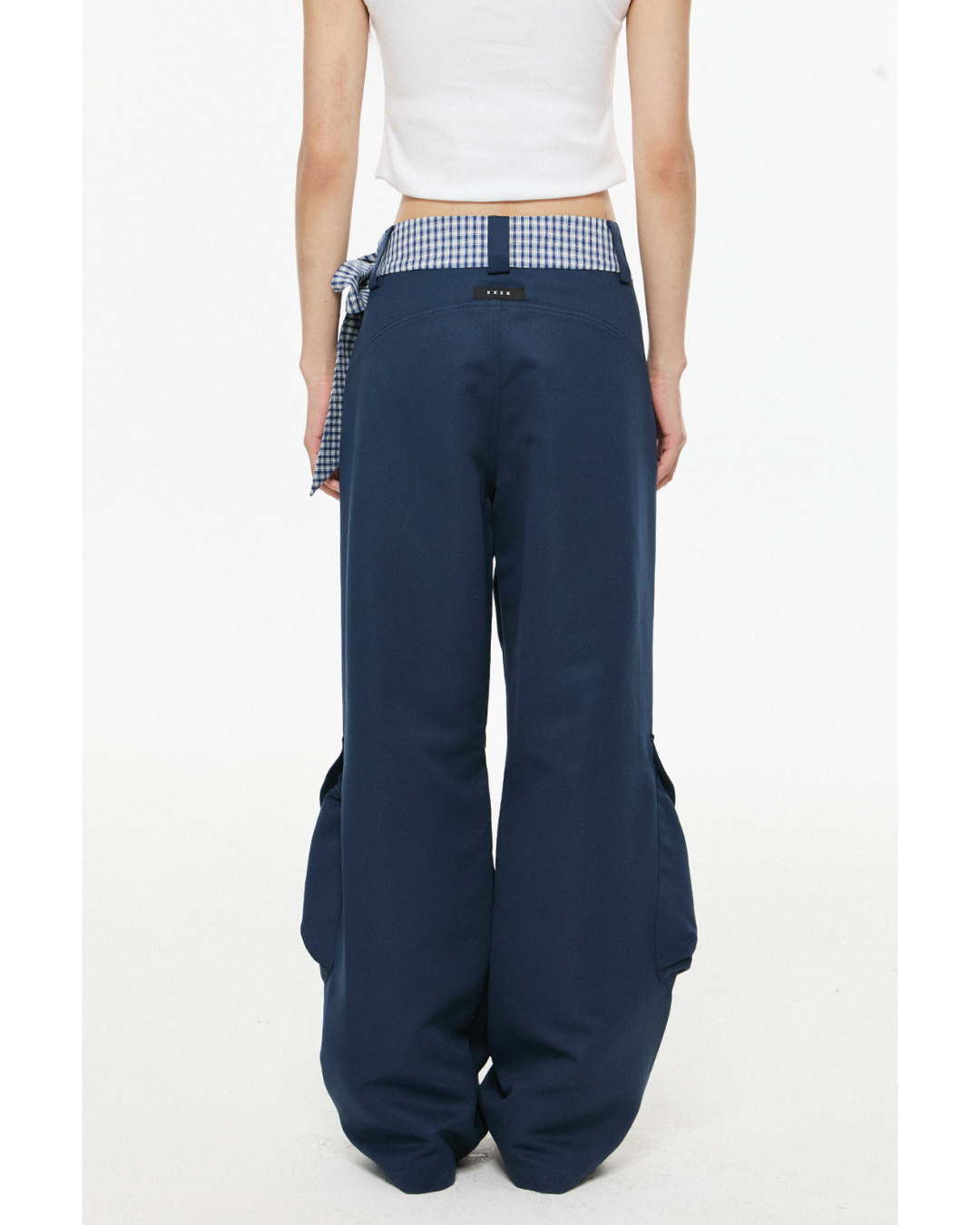 Tie Belt Baggy Cargo Pants