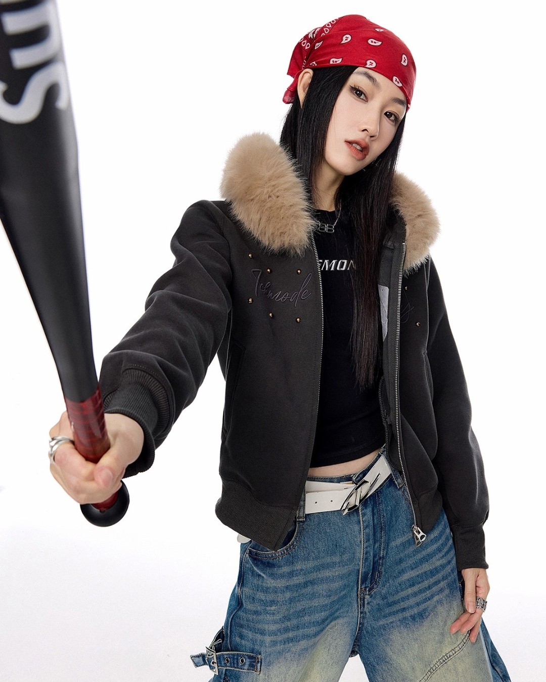 Fur Hood Short Jacket