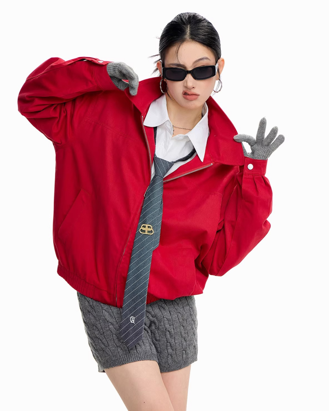 Oversized Harrington Jacket