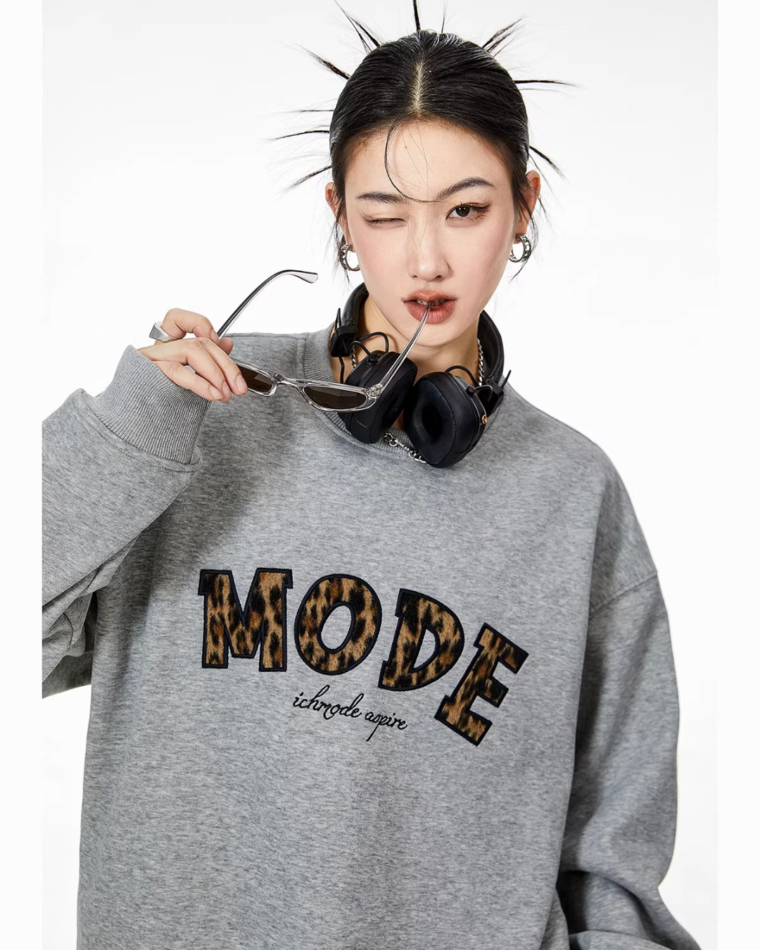 Animal Print Graphic Pullover