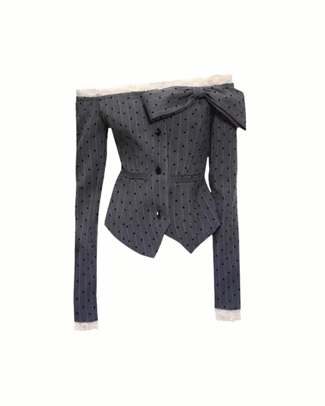 Off-shoulder Lace Jacket Top