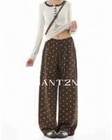 Polka Dot Drawstring Trousers
