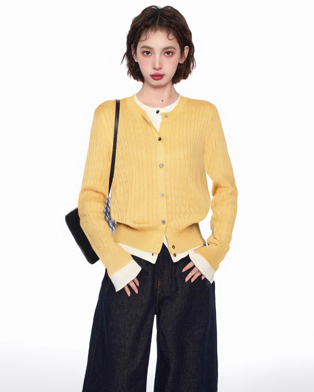 Contrast Trim Cardigan