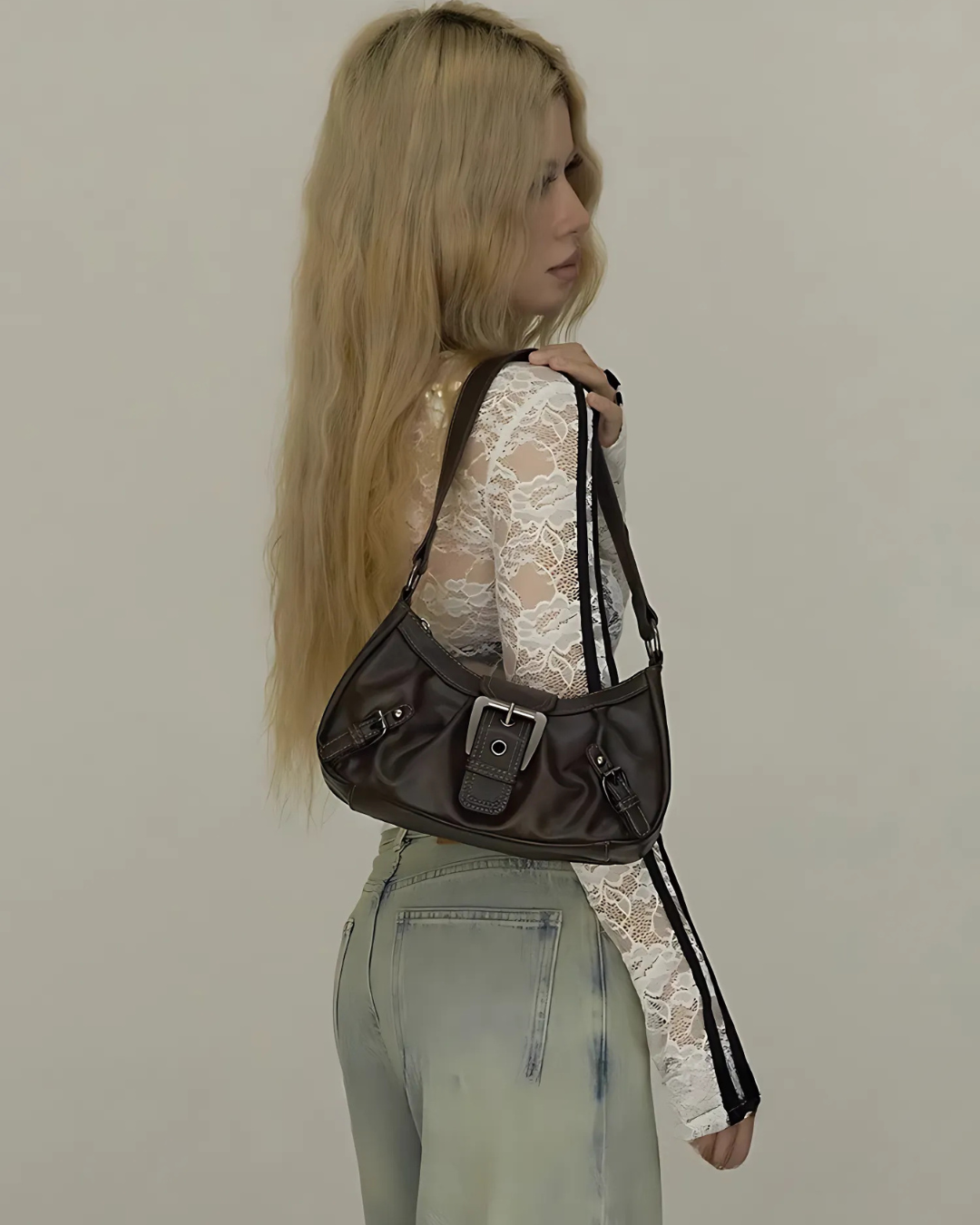 Vegan Leather Belt Handbag