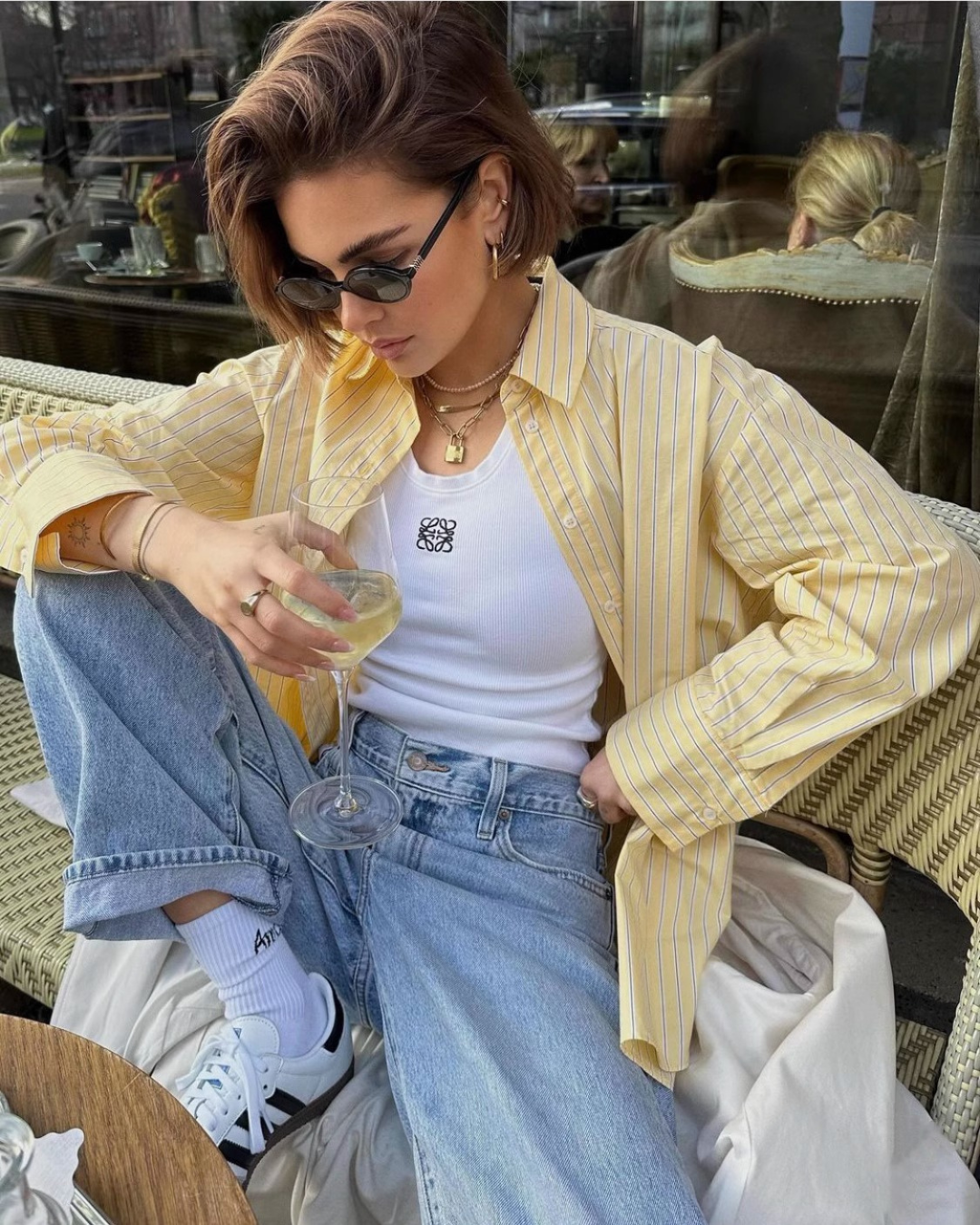 Butter Yellow Stripe Shirt